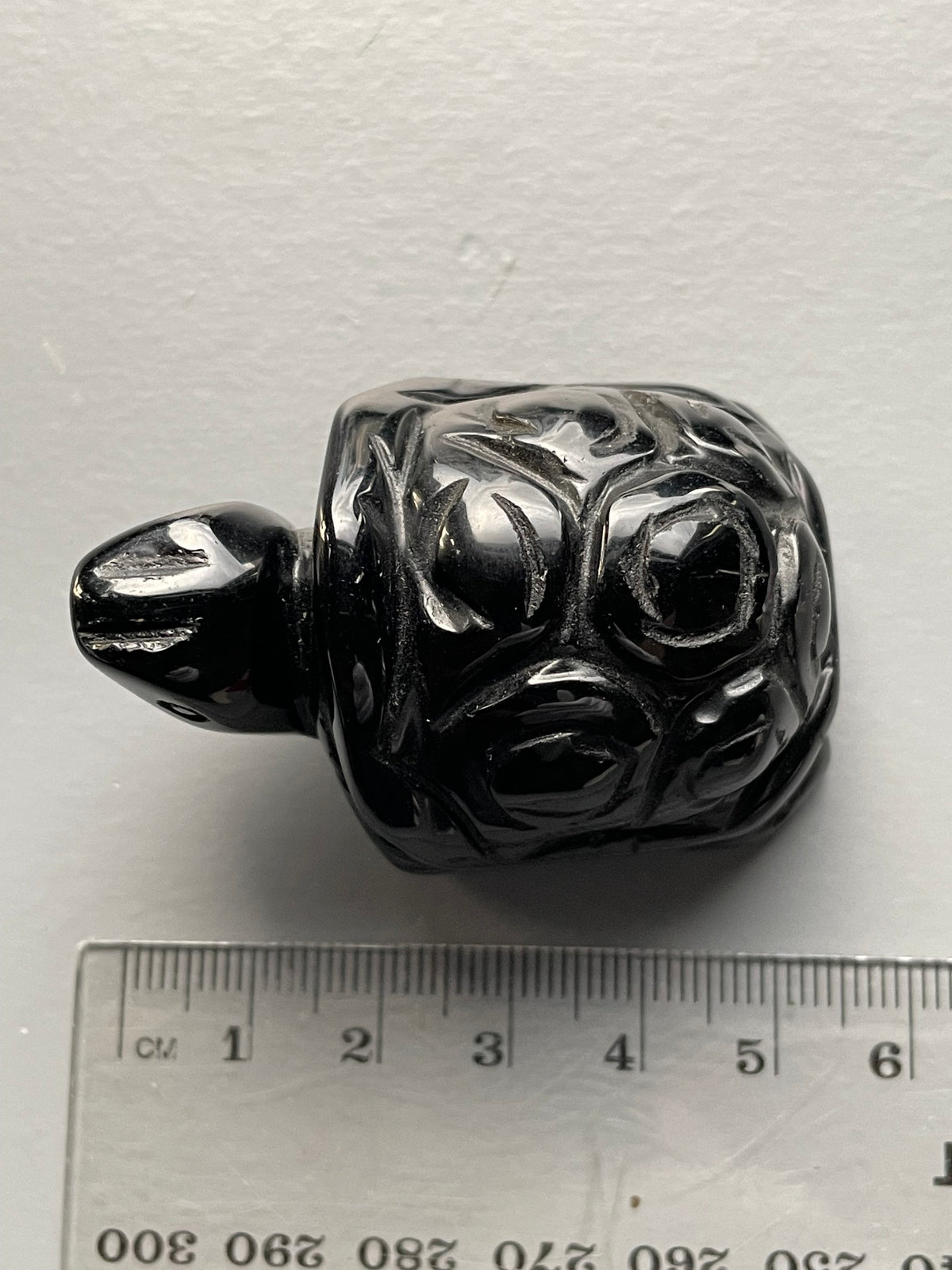 Black Obsidian Gemstone Crystal Turtle Animal Carving Large