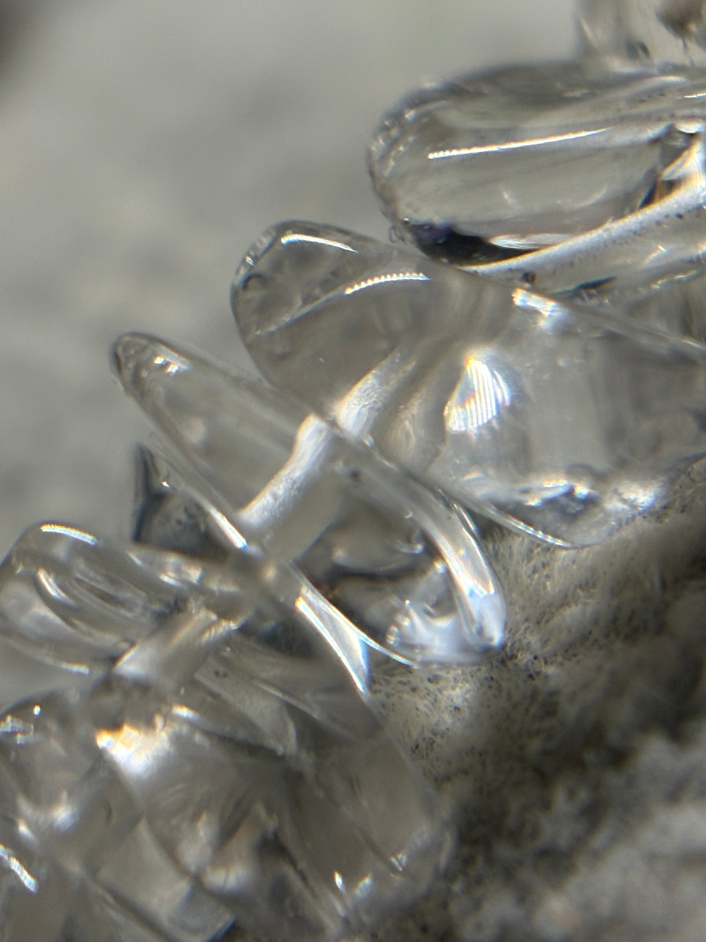 Clear Quartz Rough Crystal Gemstone stretch bracelet