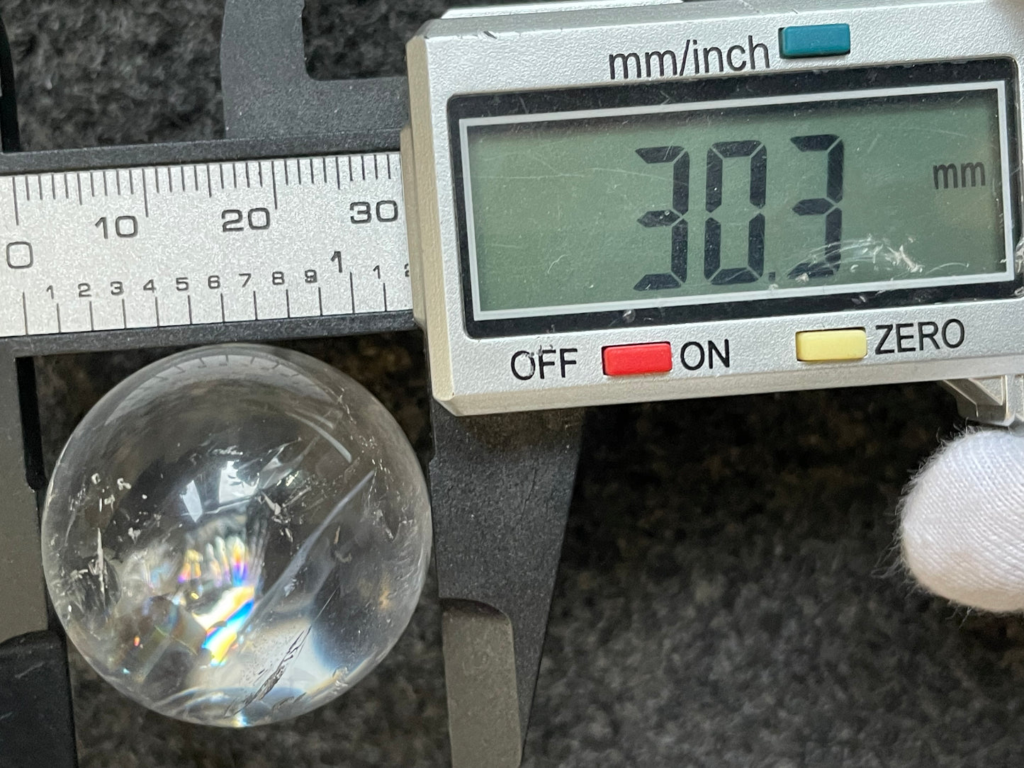 Rainbow Clear Quartz Sphere Gemstone Crystal - S2