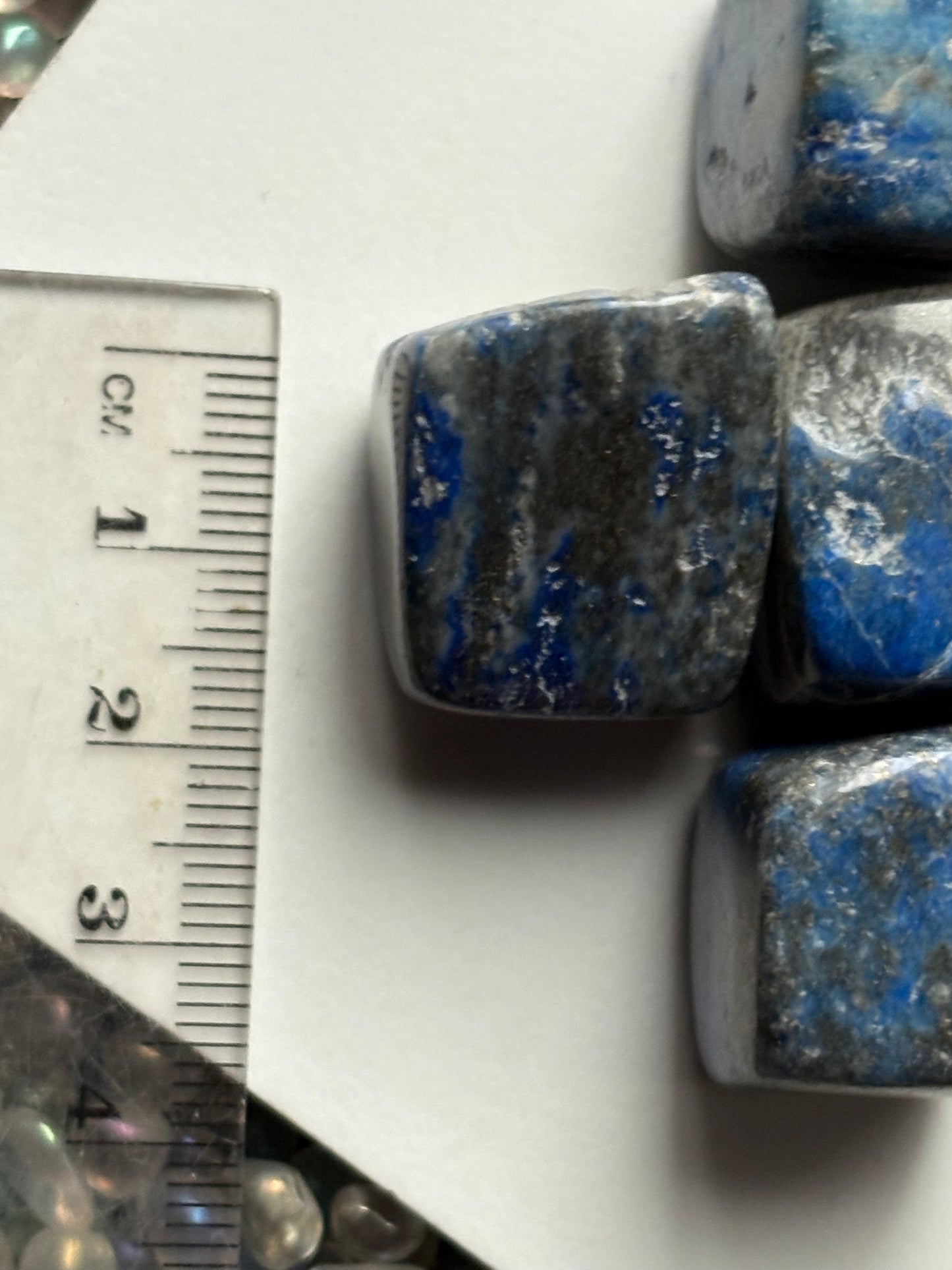 Lapis Lazuli Gemstone Crystal Tumbled Cube