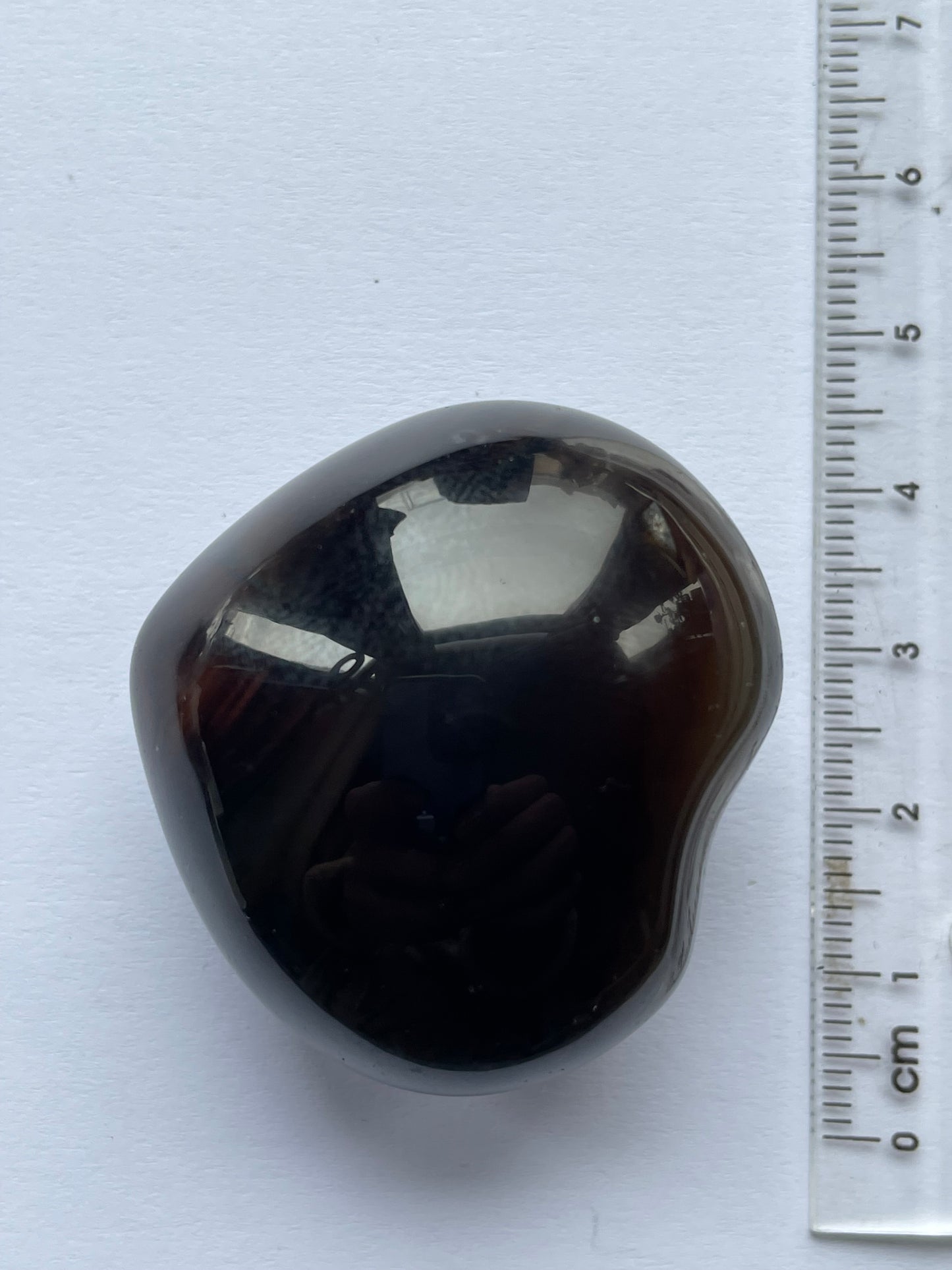 Black Agate Crystal Gemstone Heart Carving