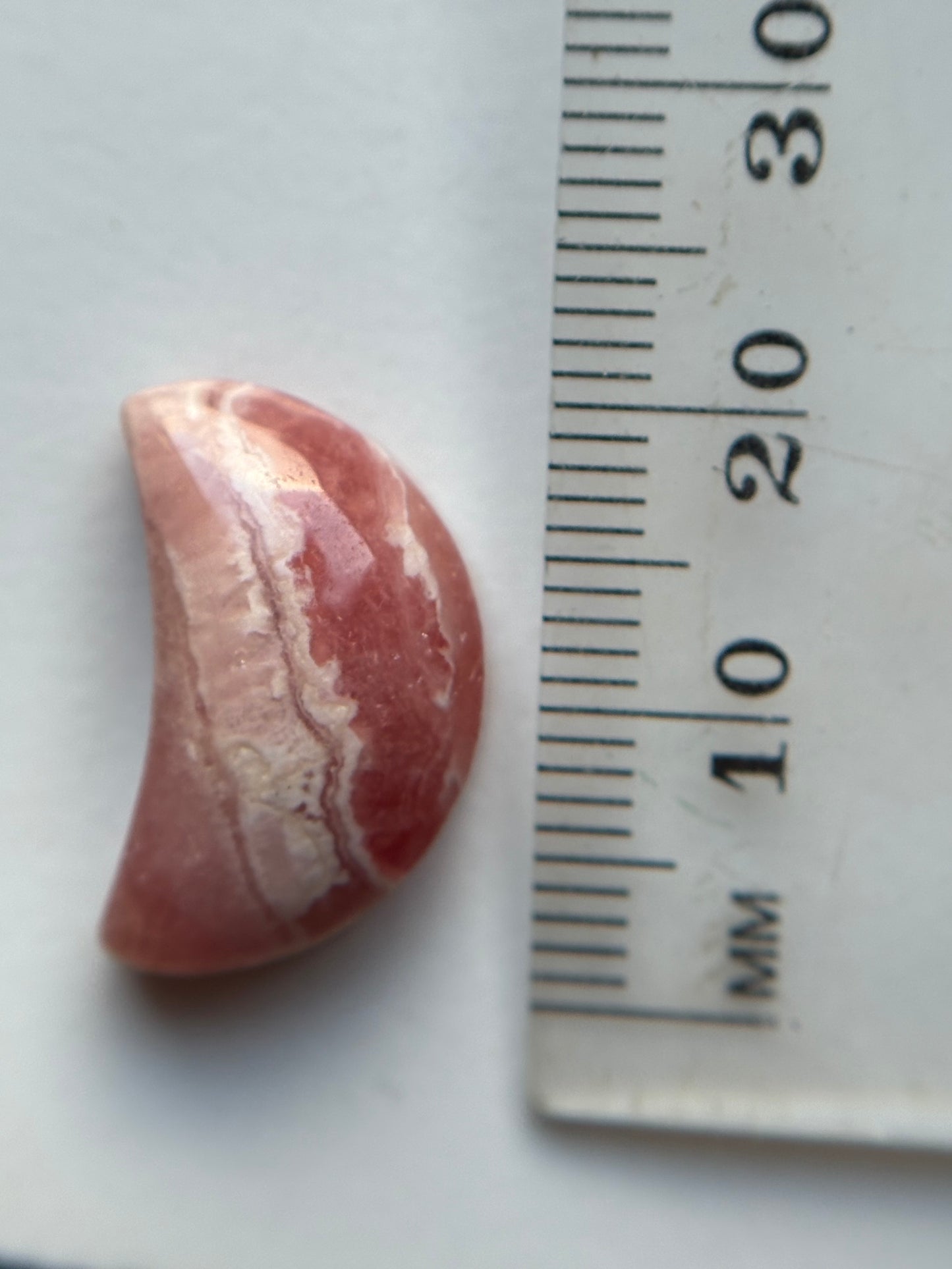Rhodochrosite Crystal Gemstone Mini Crescent Moon Carving (3)