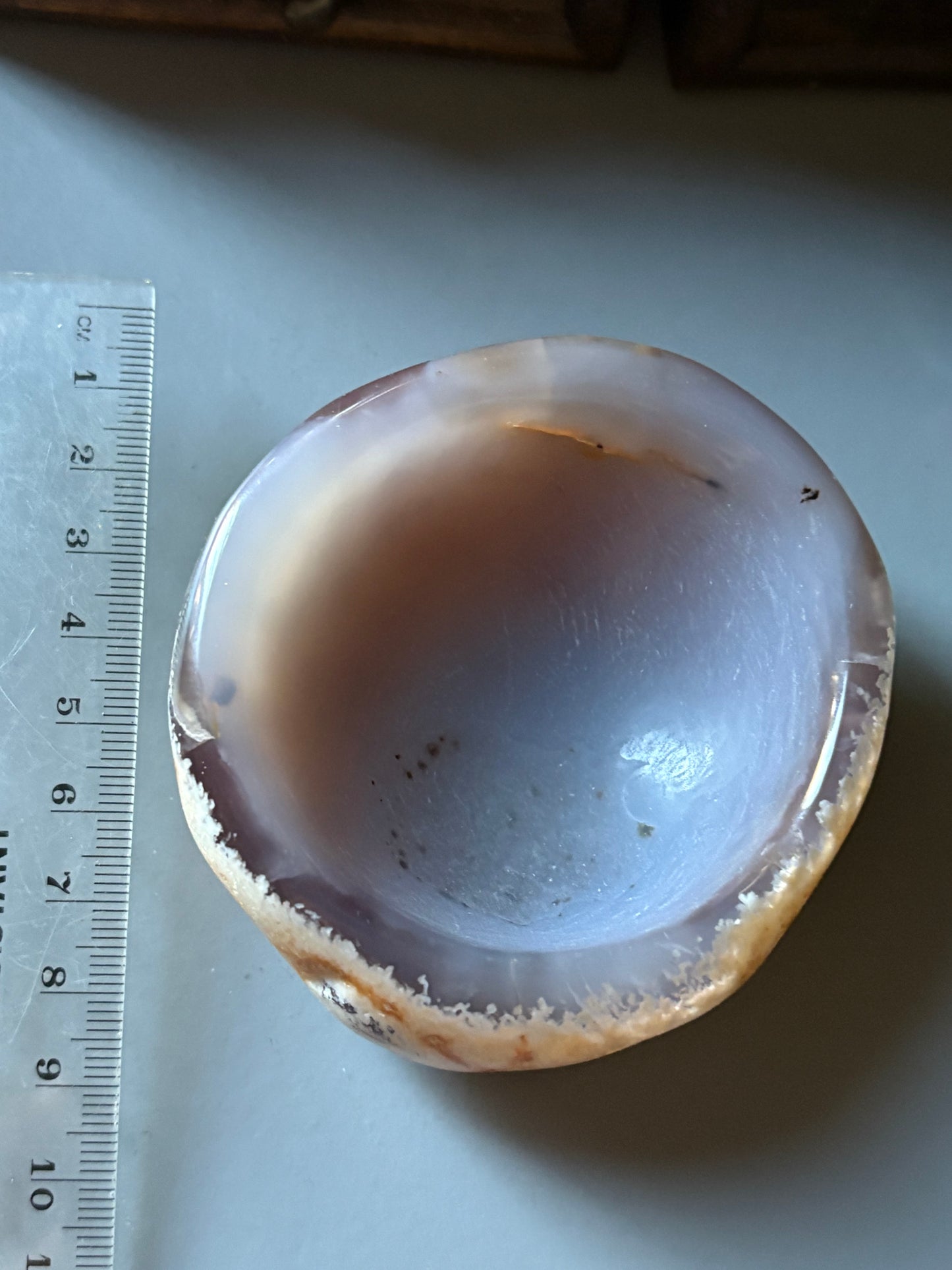 Agate Crystal Gemstone Ring Trinket Bowl Dish - Low