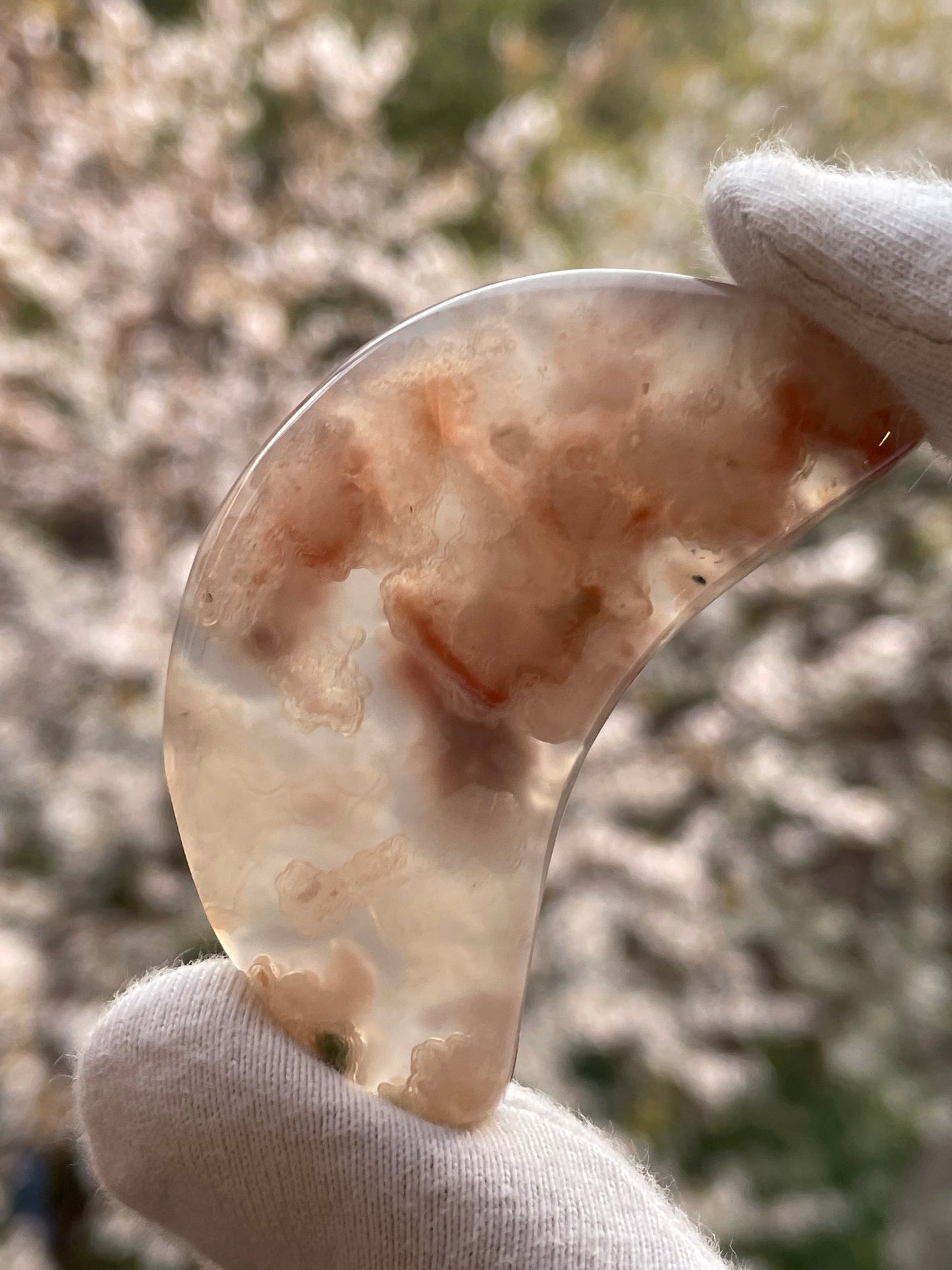 Flower Agate Crystal Gemstone Carving Crescent Moon (2)