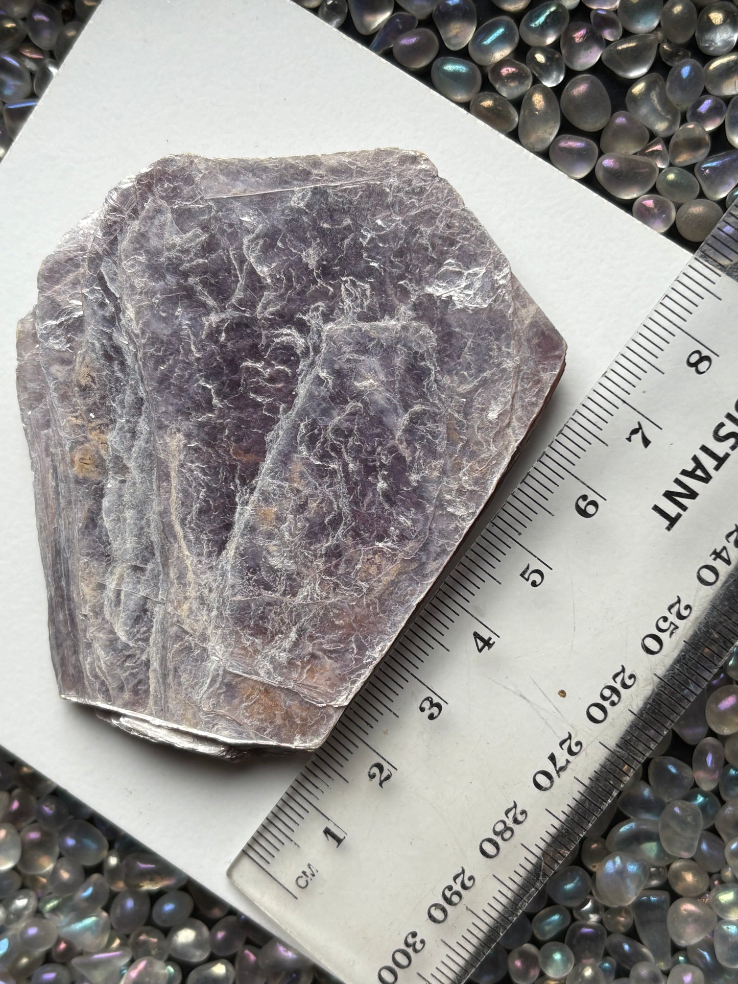 Lepidolite Slice Rough Gemstone Crystal - Large