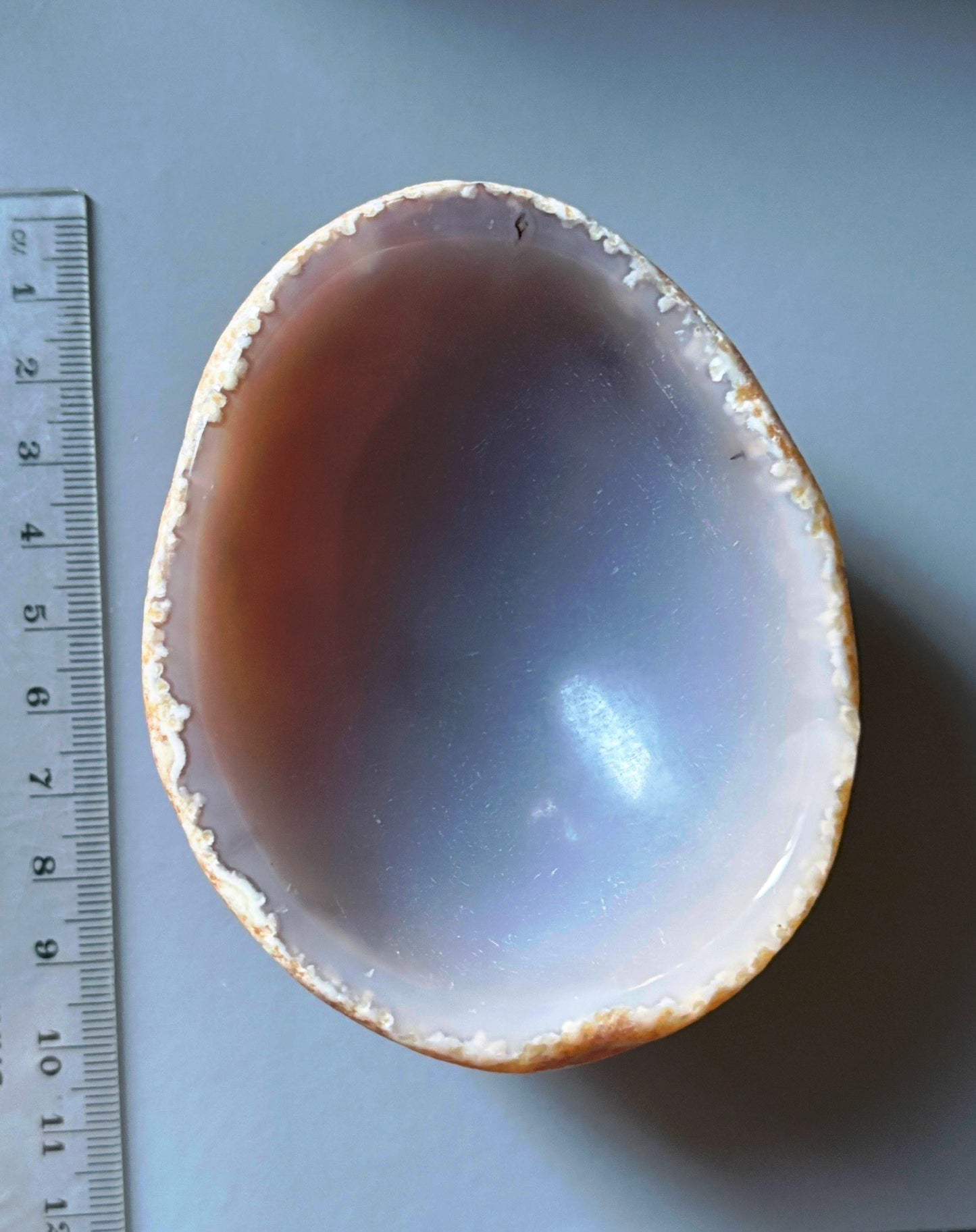 Agate Crystal Gemstone Ring Trinket Bowl Dish - Deep