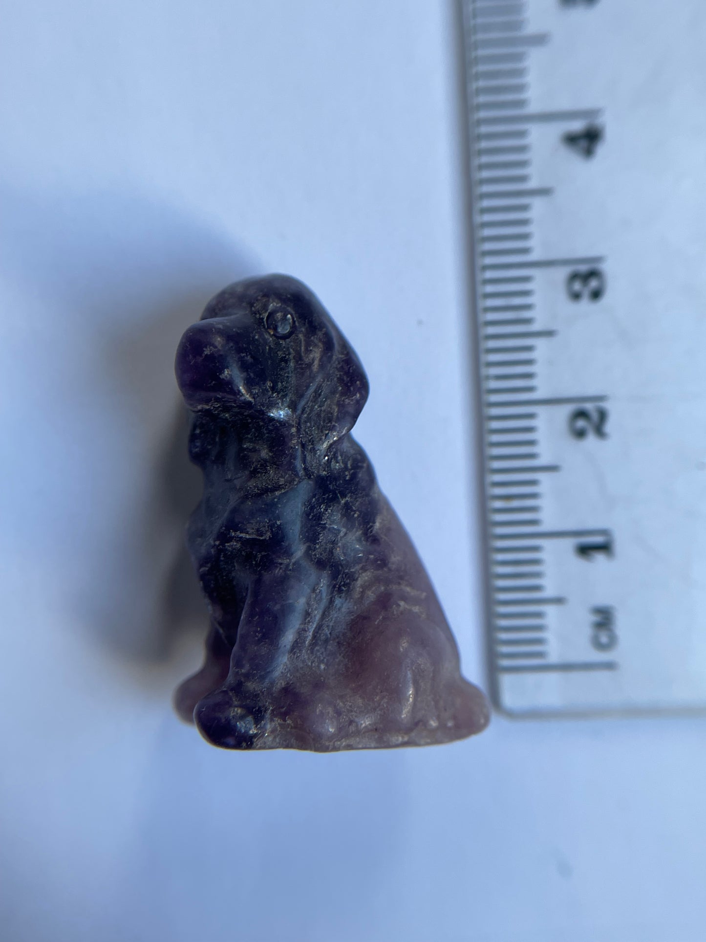 Lepidolite Micro Pocket Pet Dog Crystal Gemstone Carving