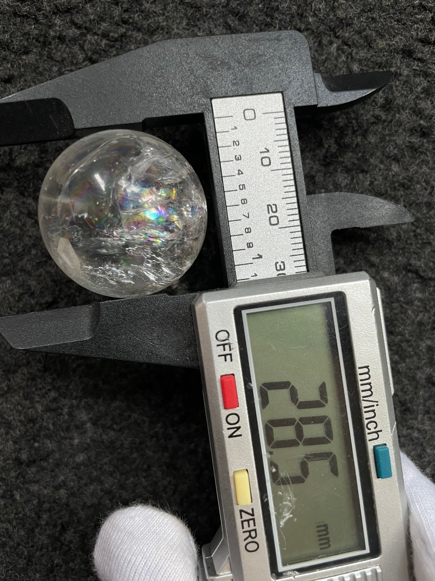 Rainbow Clear Quartz Sphere Gemstone Crystal - S1