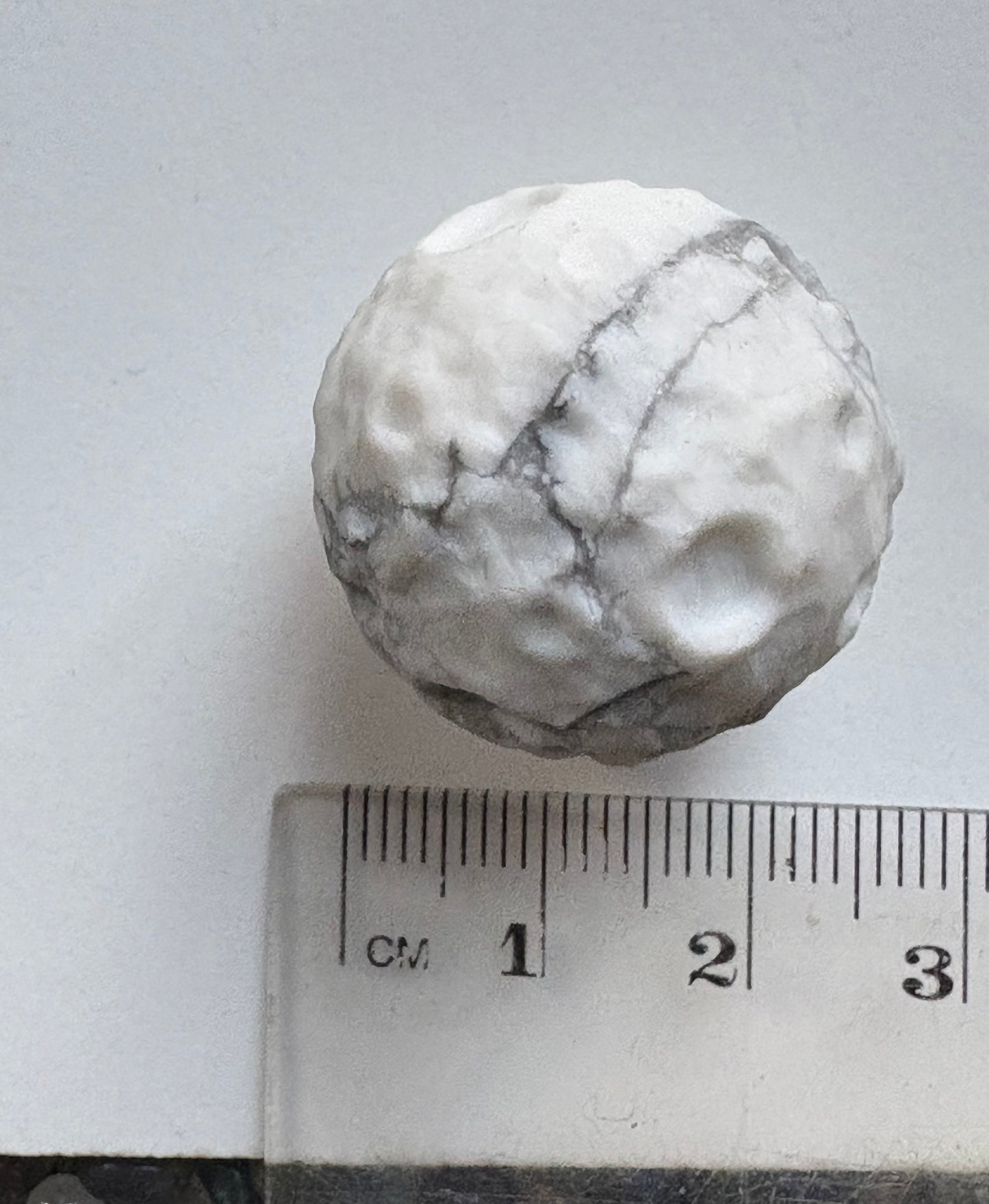 Howlite Crystal Gemstone Mini Full Moon Carving