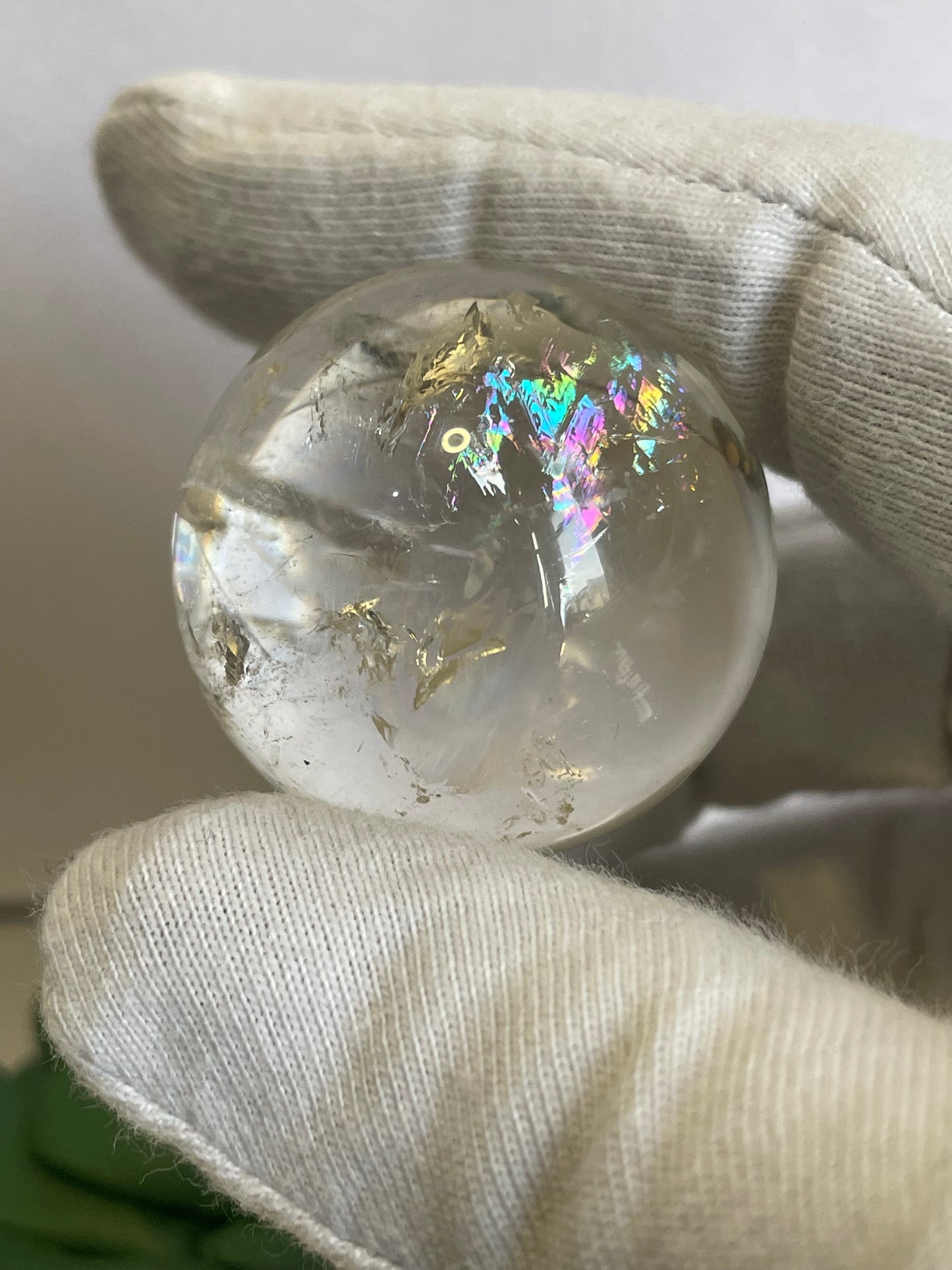 Rainbow Light Smoky Quartz Sphere Gemstone Crystal - M