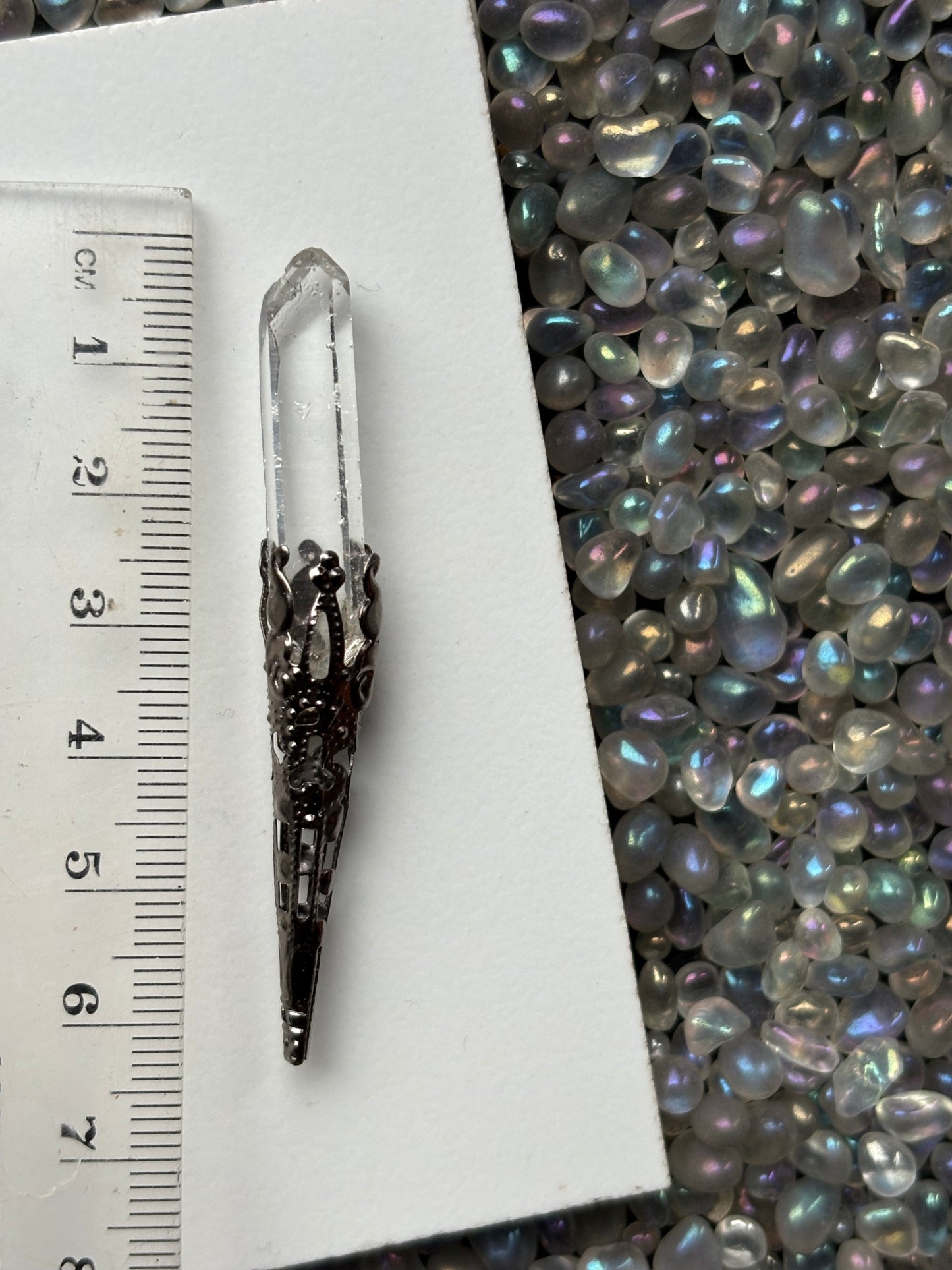 Lemurian Quartz Crystal Gemstone Gothic Mini Wand (1)