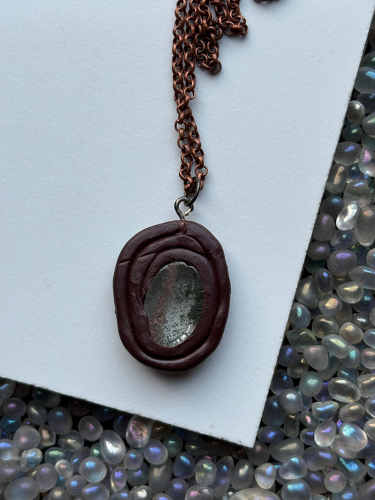 Lodalite Garden Quartz Crystal Gemstone Oval Enchanted Forest Necklace (3)