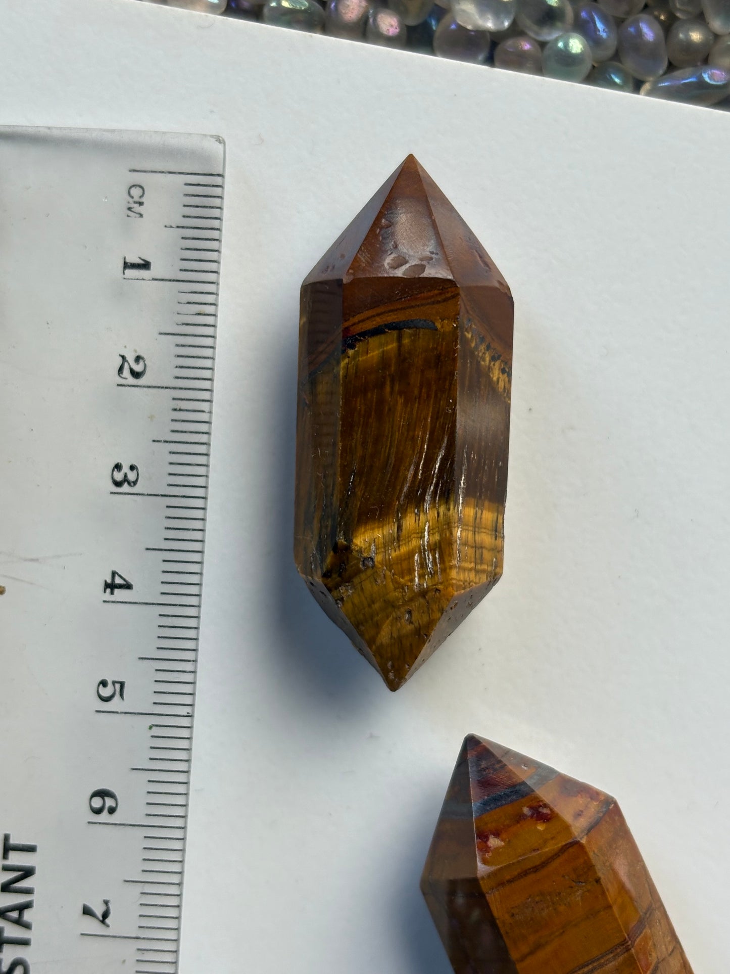 Brown Tigers Eye Gemstone Crystal Double Terminated Mini Point
