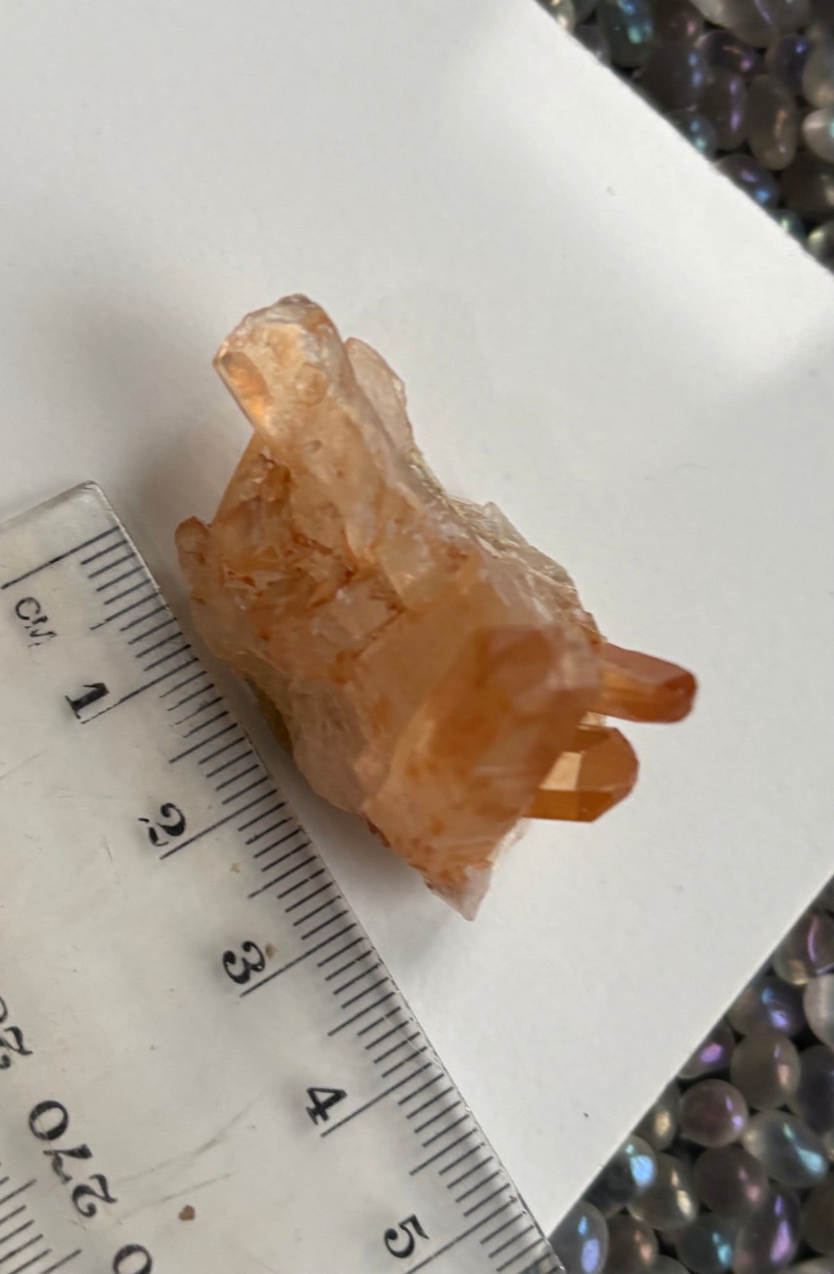 Tangerine Quartz Gemstone Crystal Specimen (1)