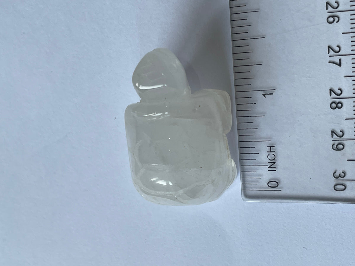 Clear Quartz Gemstone Crystal Turtle Animal Carving Small