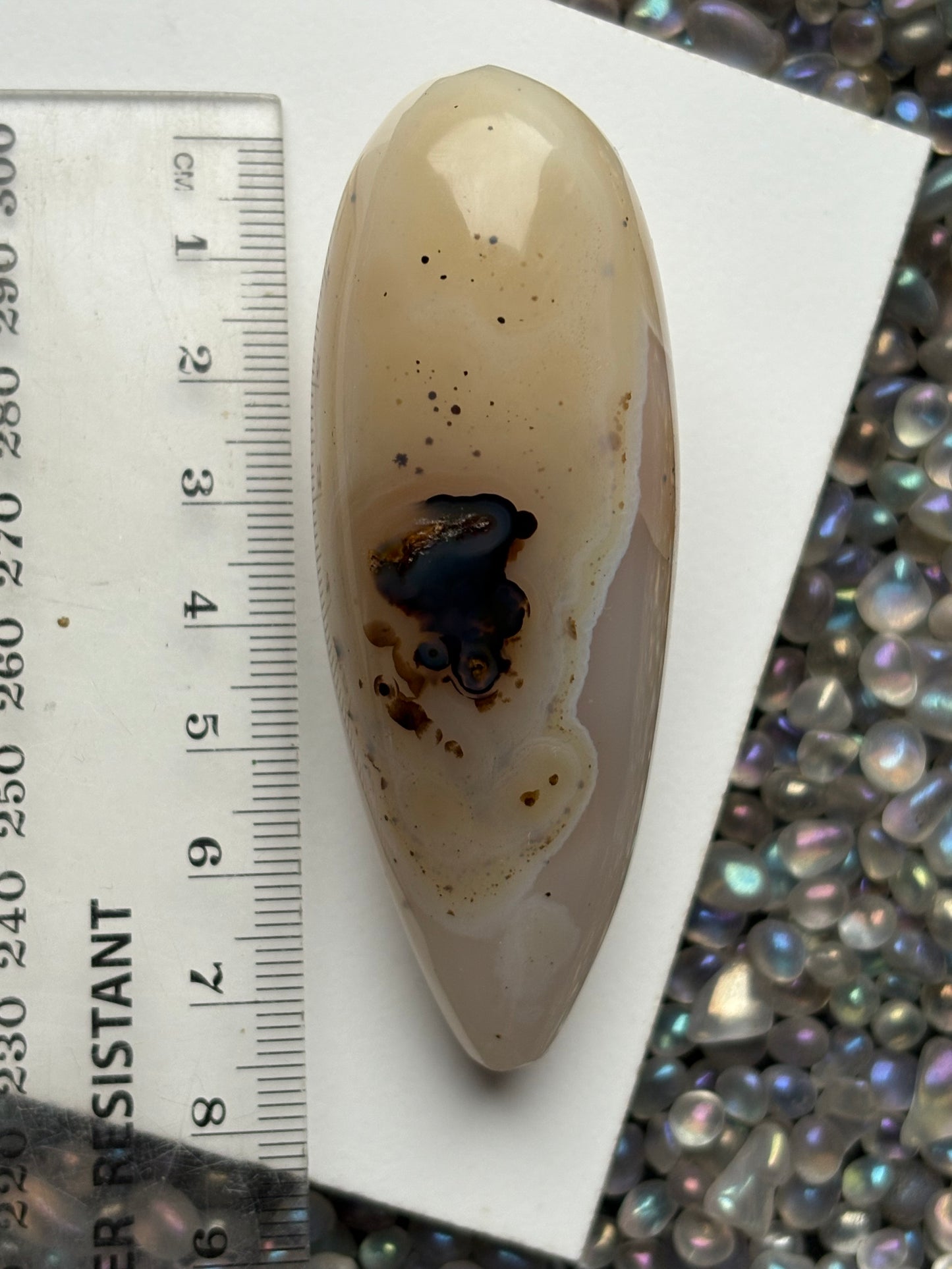 Dendritic Agate Crystal Gemstone Massage Wand — Self-care Tool - Small