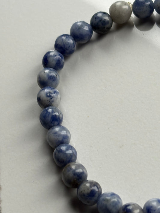 Sodalite Crystal Gemstone Stretch Bracelet