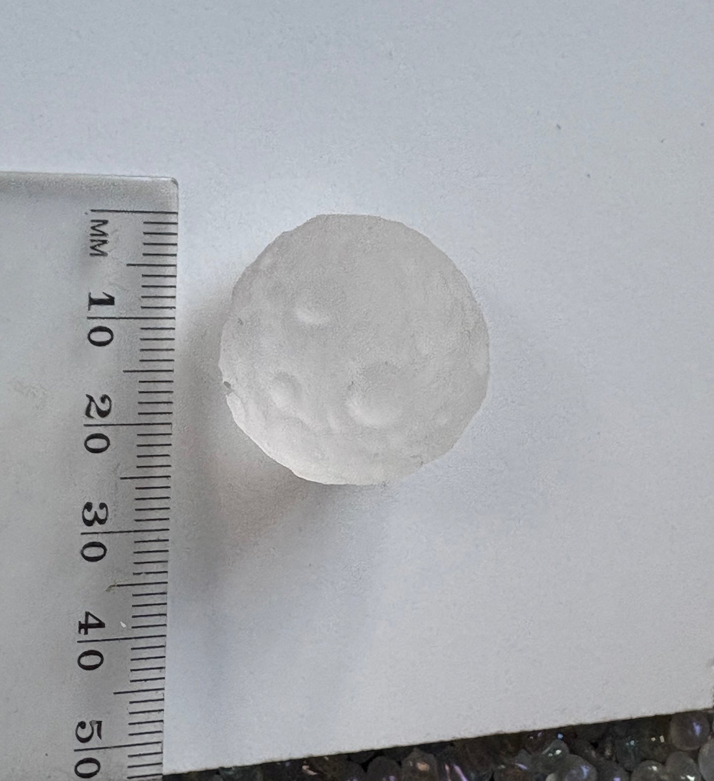 Quartz Crystal Gemstone Mini Full Moon Carving