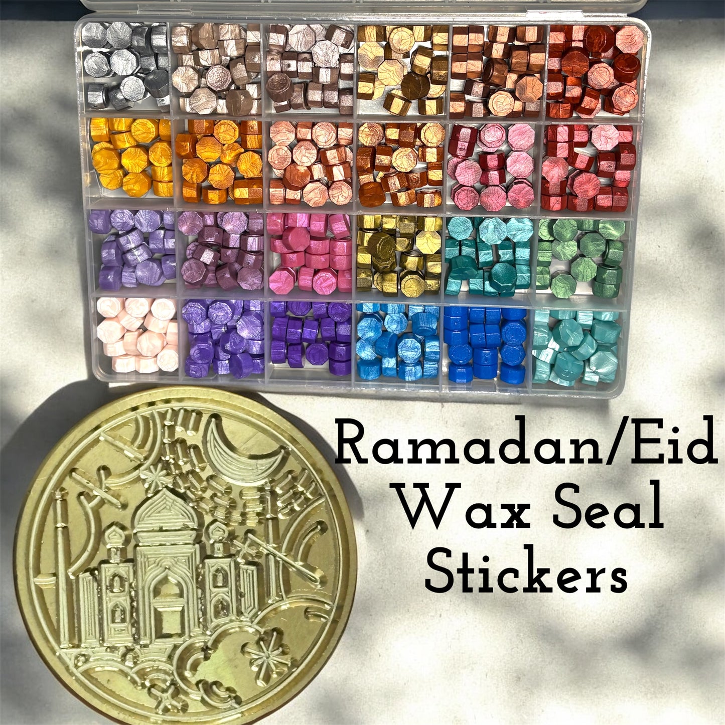 Ramadan Eid Islamic Wax Seal Sticker Set - Black & Gold