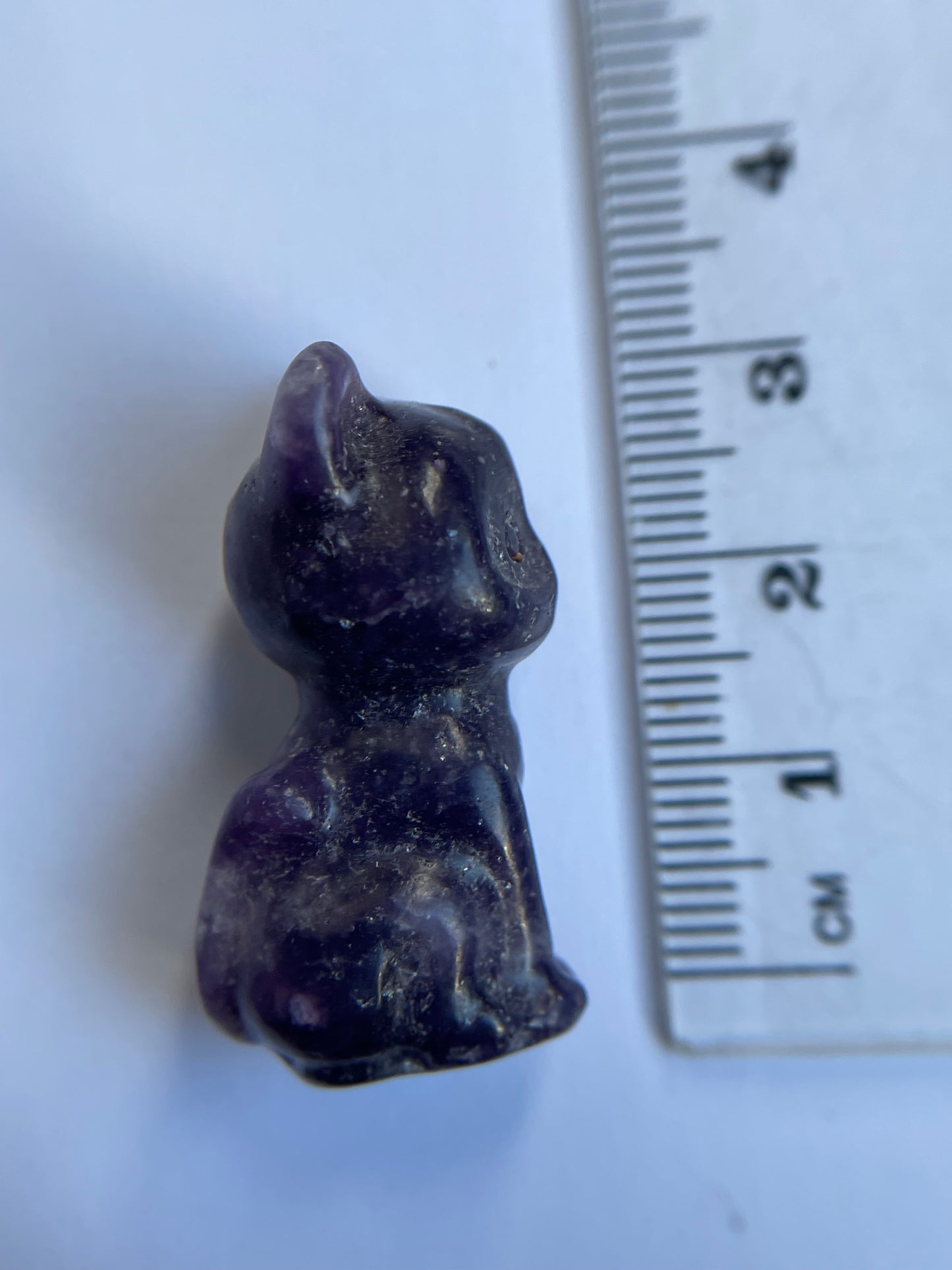 Lepidolite Micro Pocket Pet Cat Crystal Gemstone Carving