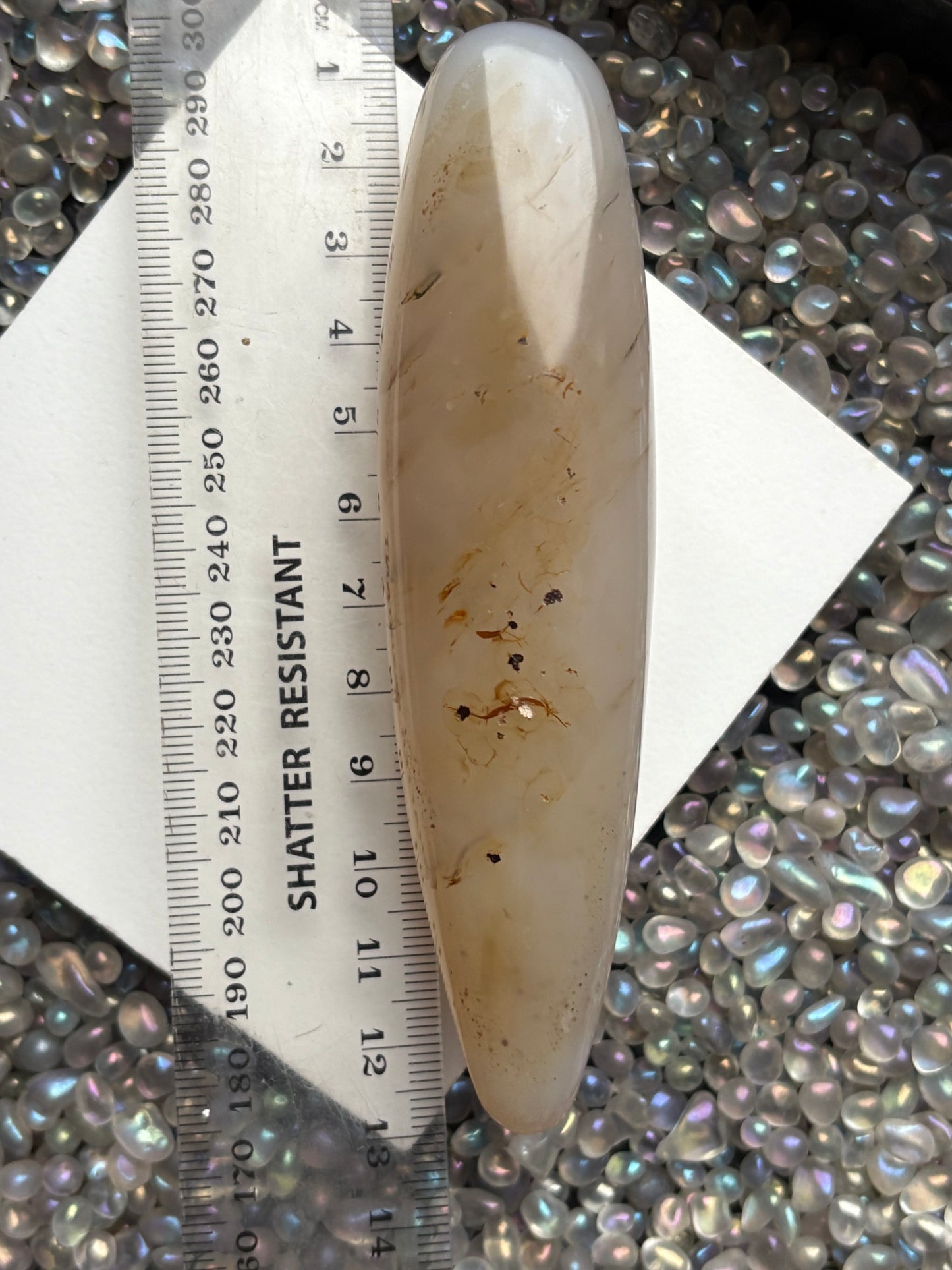 Dendritic Agate Crystal Gemstone Massage Wand — Self-care Tool - Medium