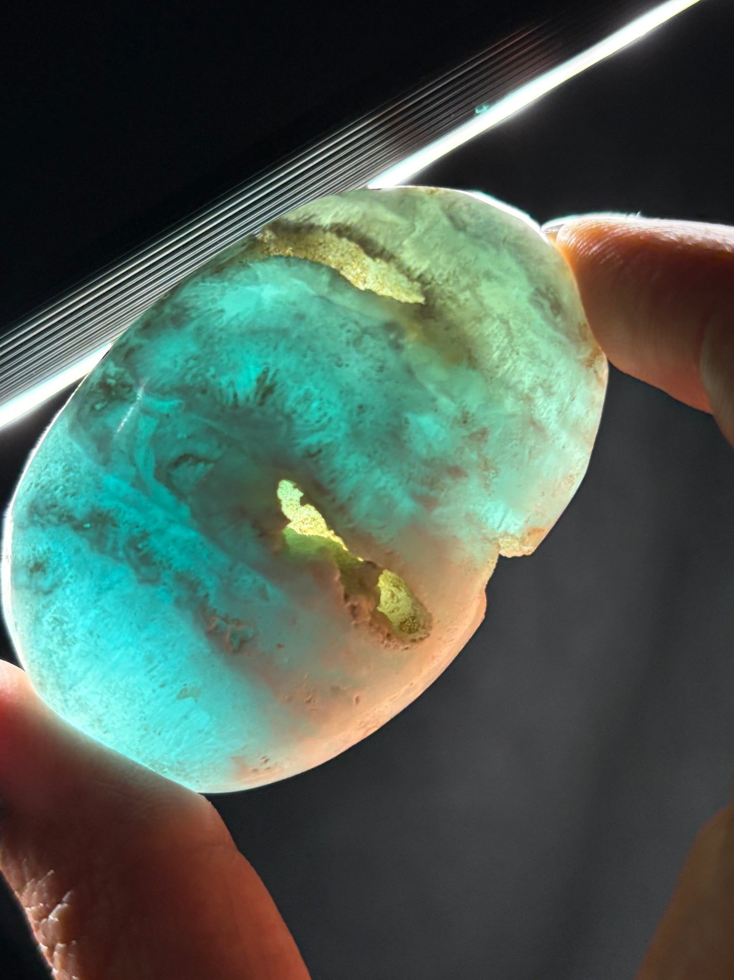 Caribbean Calcite Aragonite Crystal Gemstone Palm Stone - Medium (1)