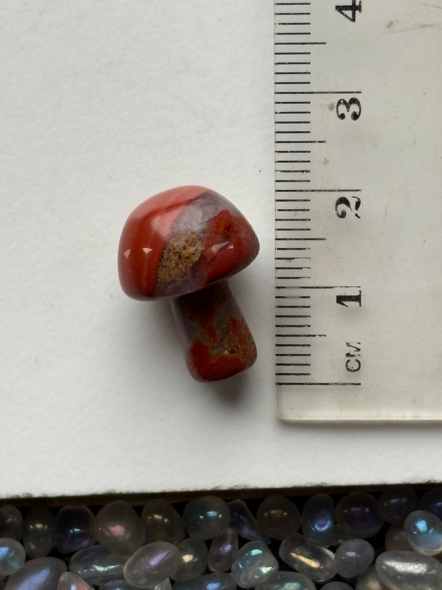 Red Jasper Quartz Crystal Gemstone Mushroom Carving Mini (1)
