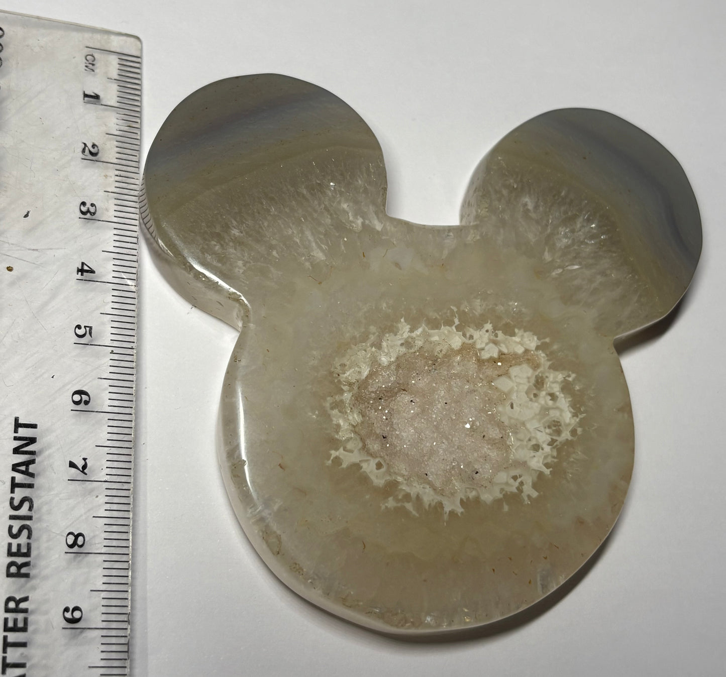 Grey Uv Mouse Druzy Agate Crystal Gemstone Carving