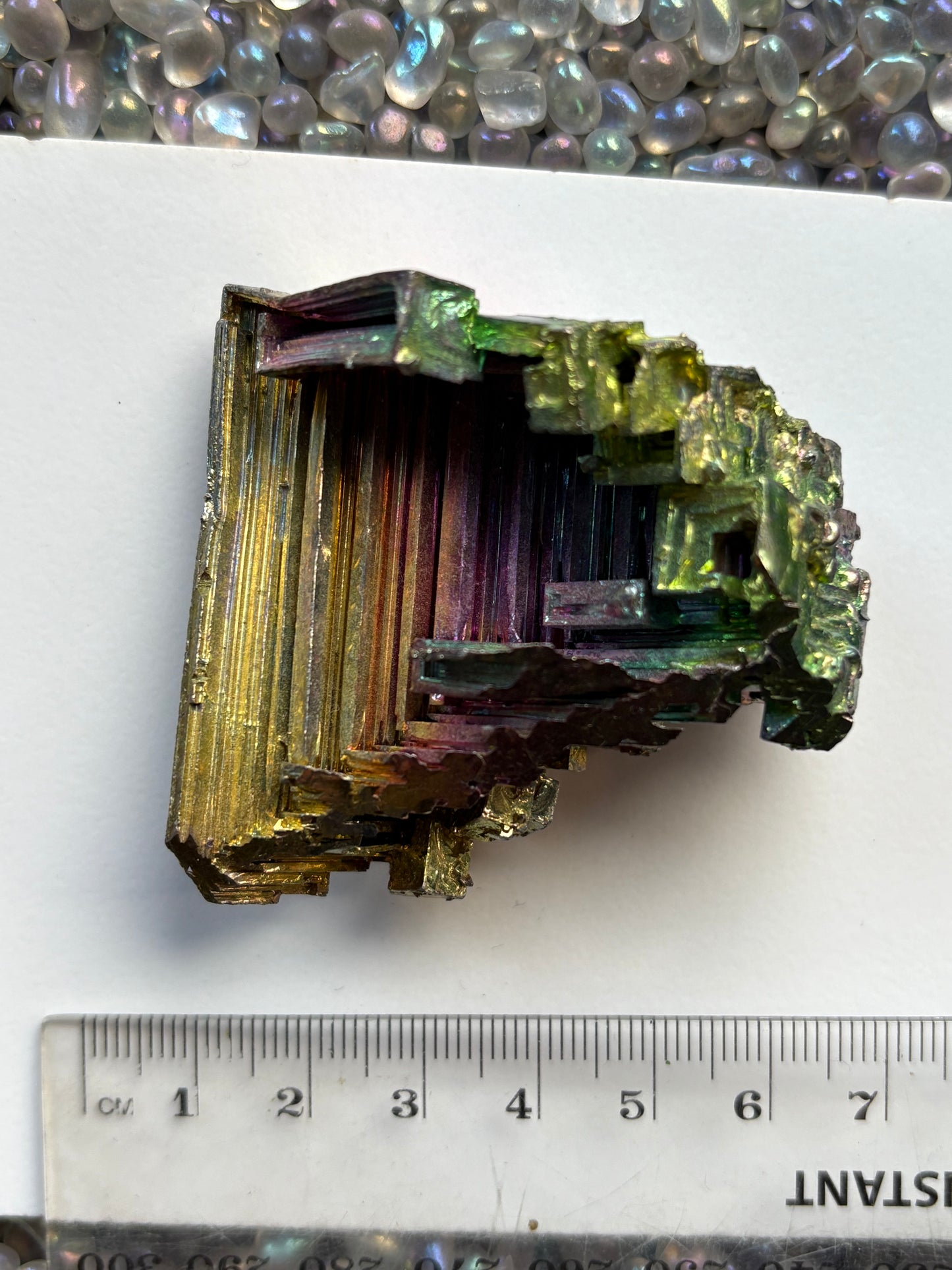 Rainbow Bismuth Crystal Specimen Metal Art - Large (4)