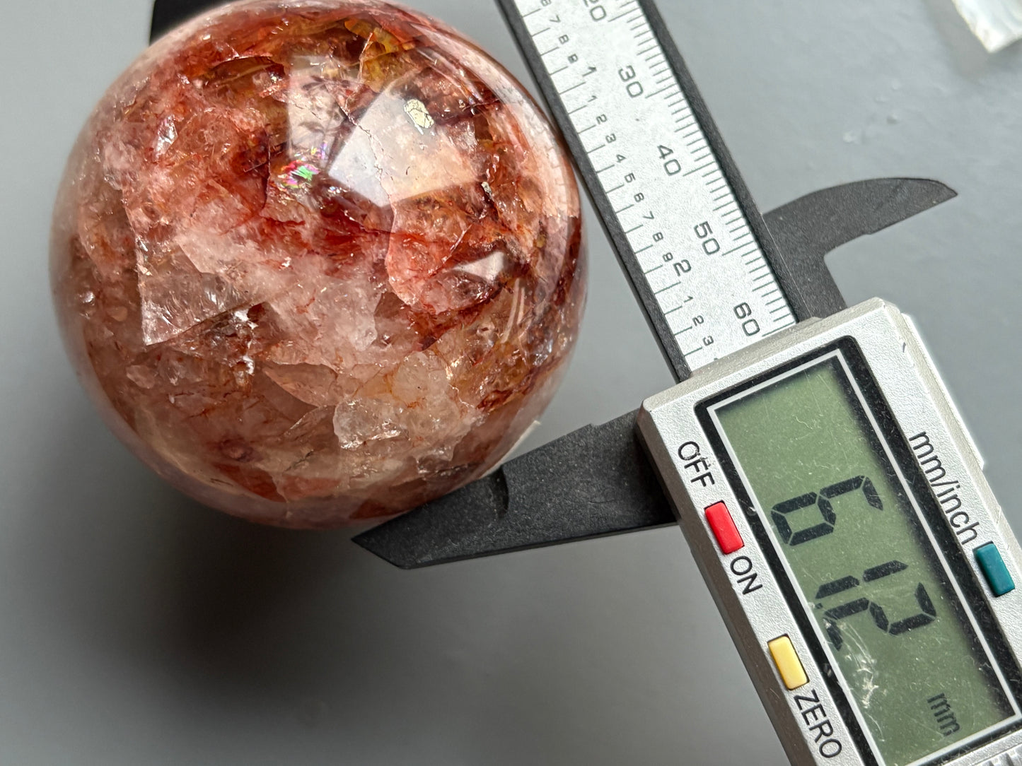 Fire Quartz - Crystal Gemstone Sphere - Large (2)