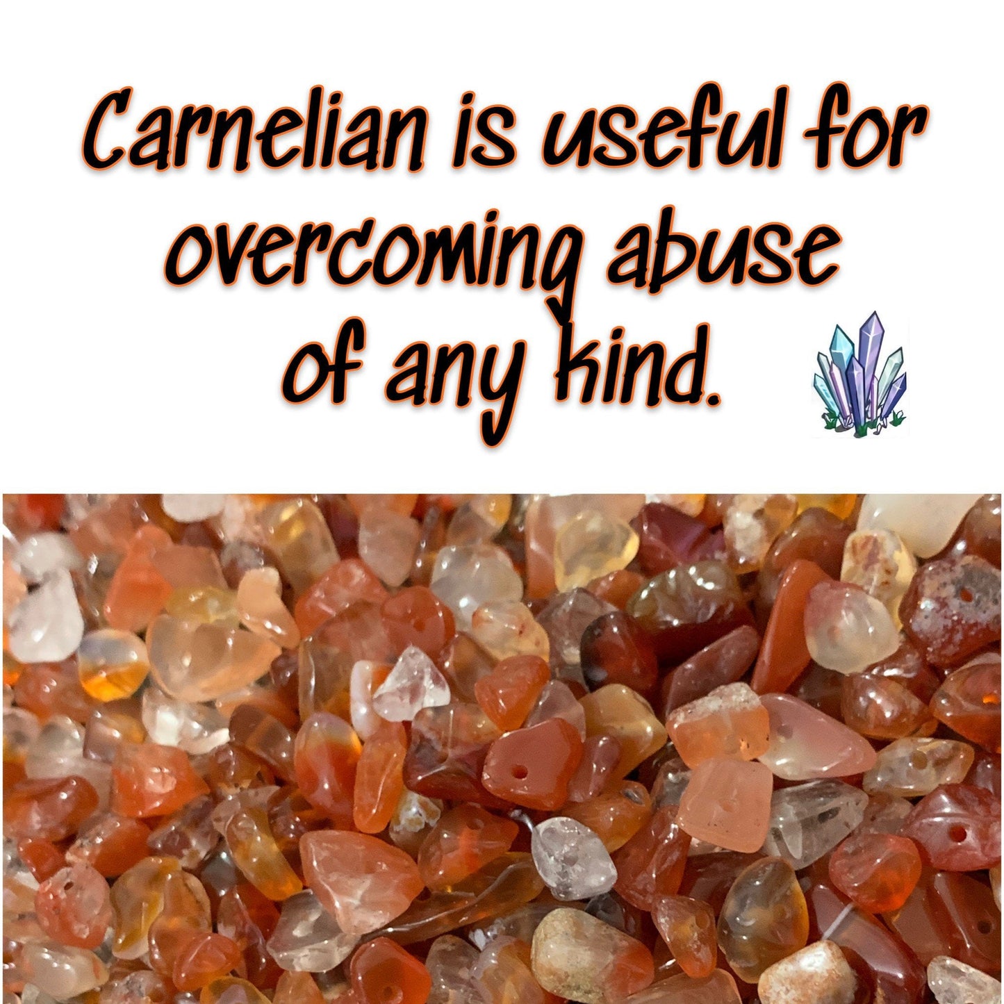 Carnelian Rough Crystal Gemstone Stretch Bracelet