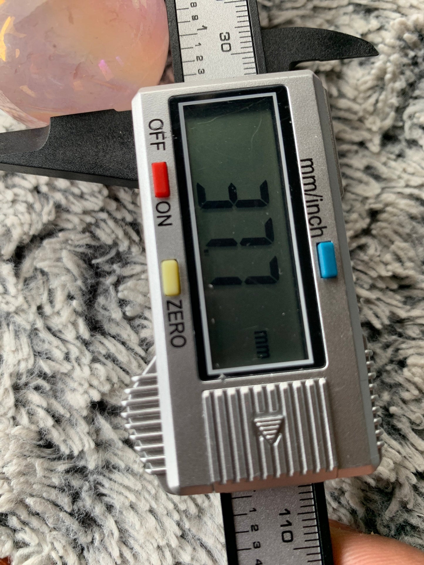 Star Rose Quartz Aura Coated Gemstone Crystal Sphere - Medium