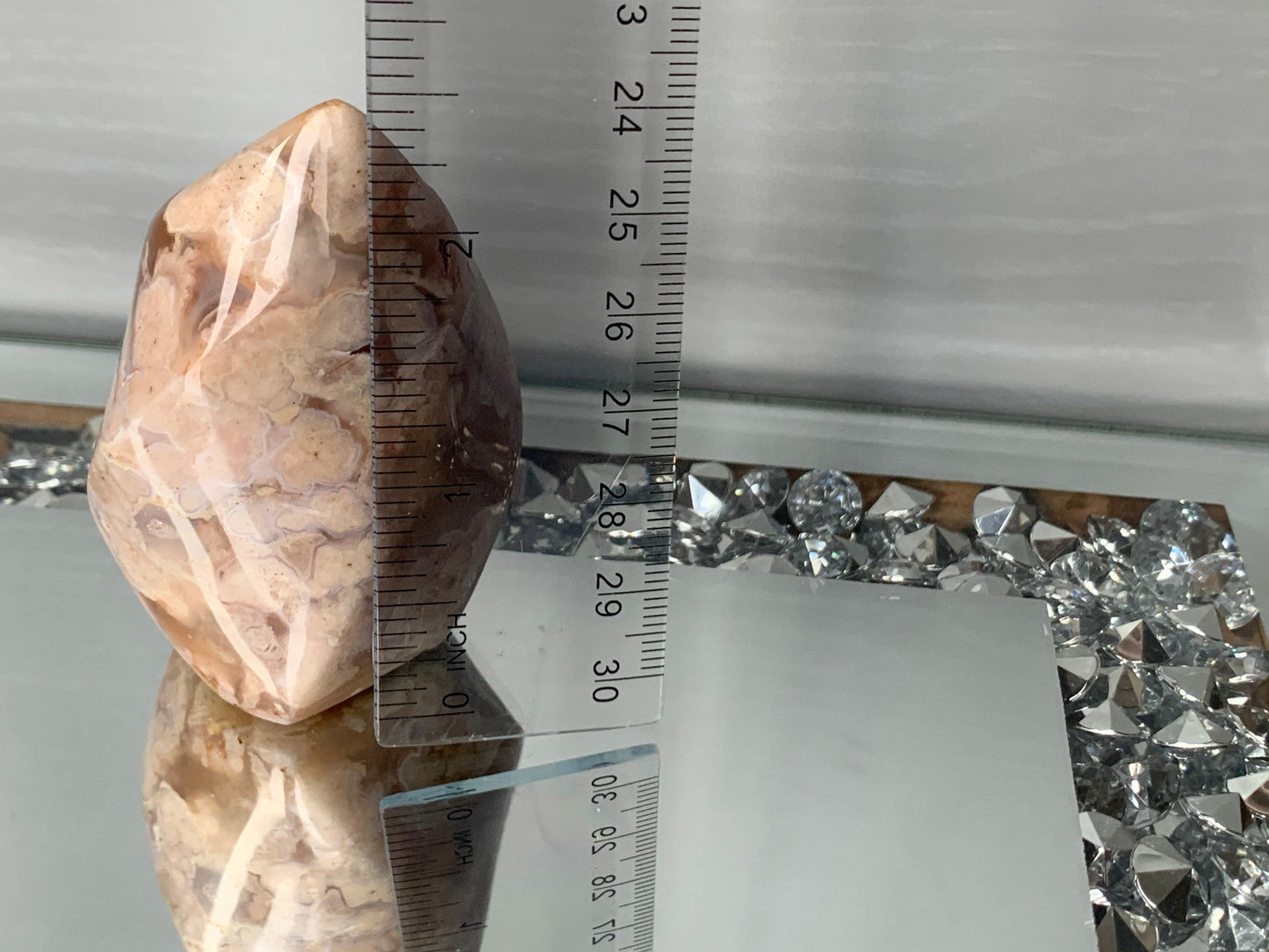 Flower Agate Crystal Gemstone Flame Carving - Small (4)