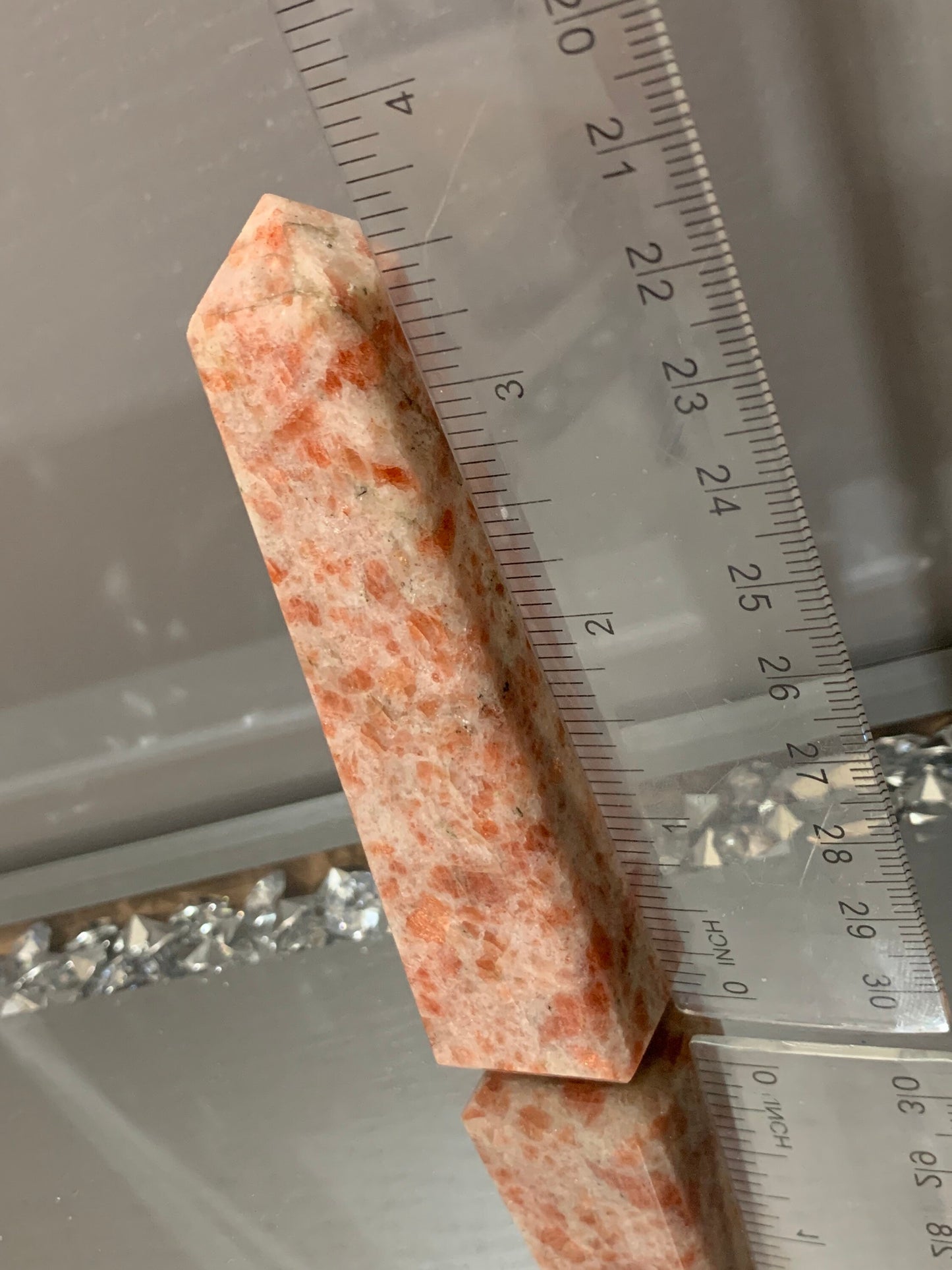 Sunstone Gemstone Crystal Obelisk Tower Point - Medium (2)