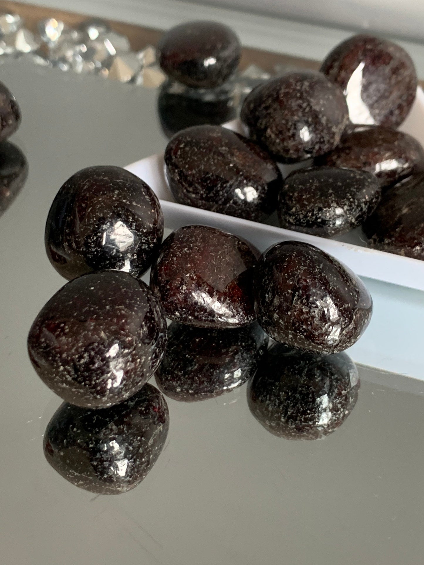 Almandine Red Garnet Gemstone Crystal Tumbled - Small