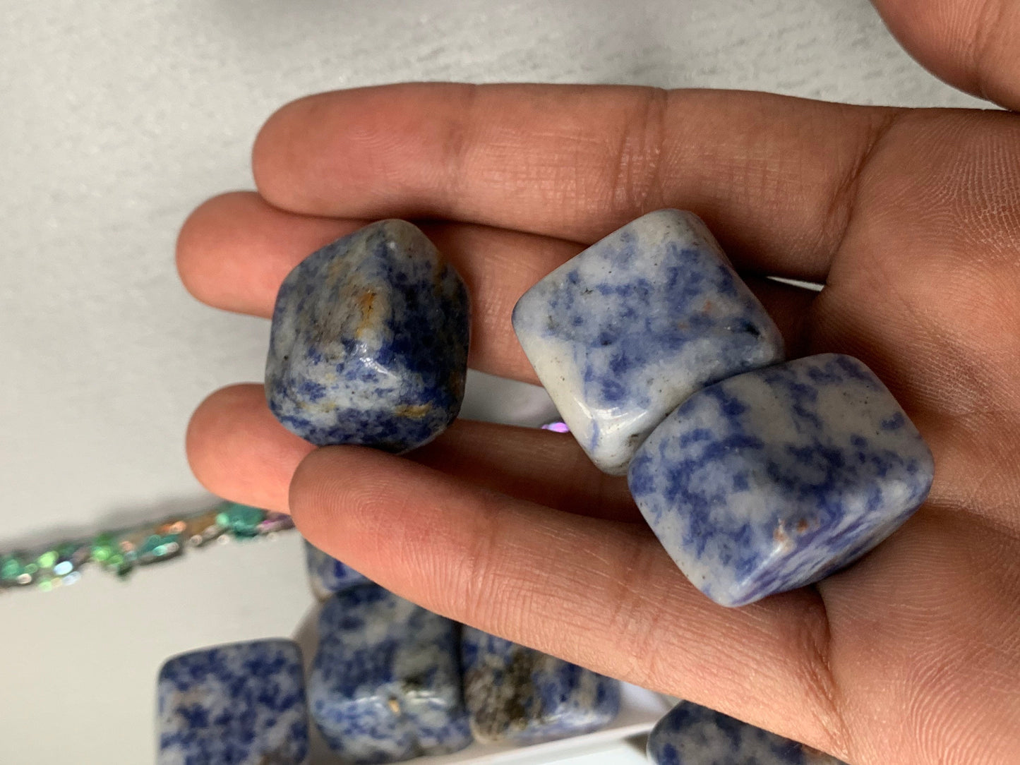Sodalite Tumbled Cube Gemstone Crystal - Medium
