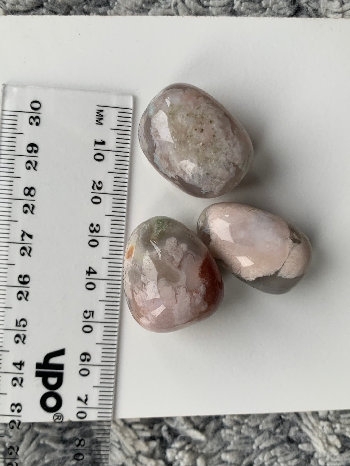 Flower Cherry Blossom Agate Crystal Gemstone Tumbled Stone - Medium