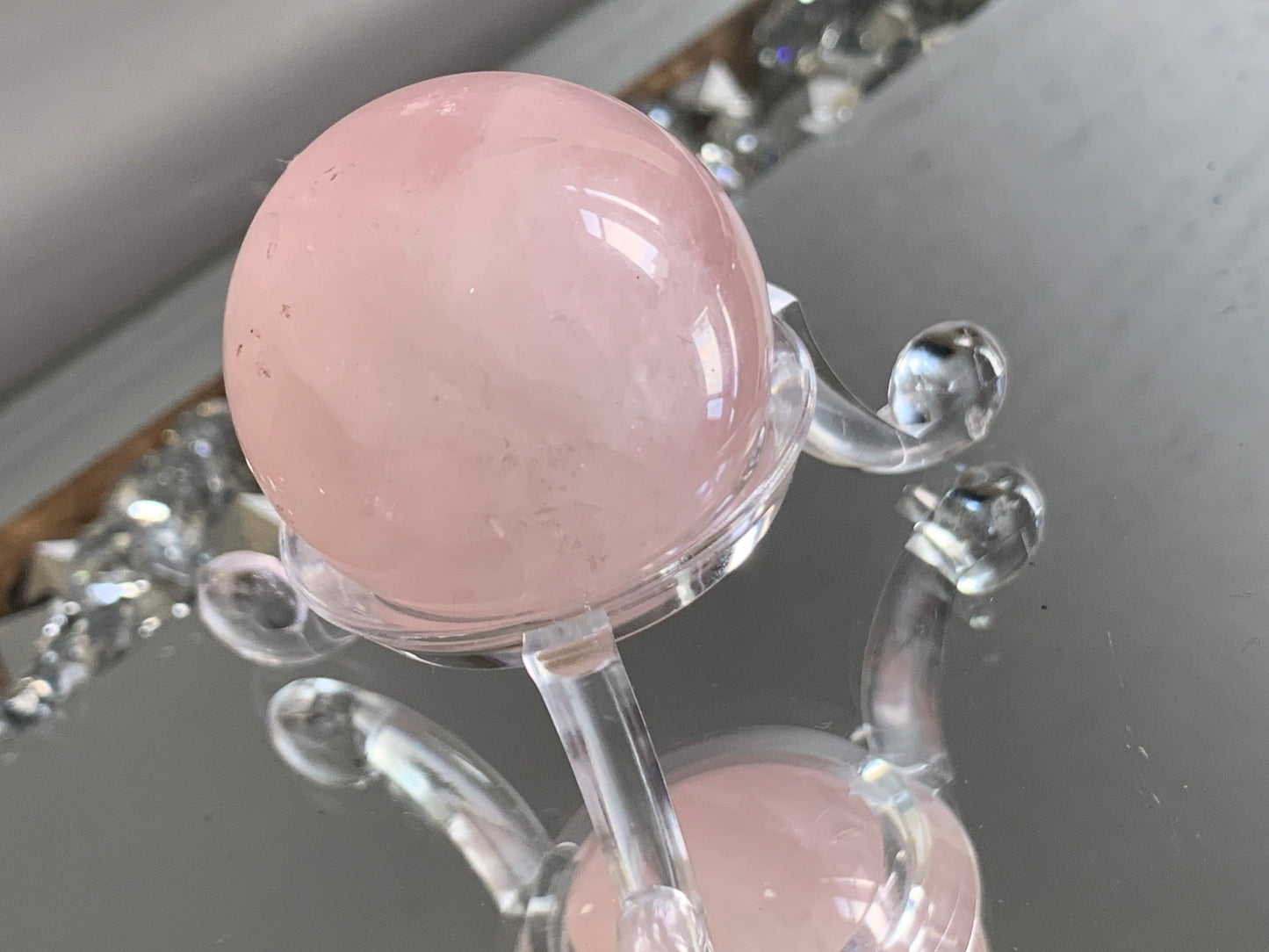 Star Rose Quartz Crystal Gemstone - Mini sphere