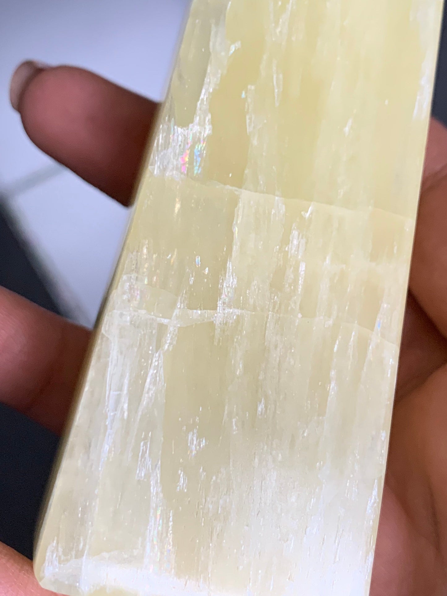 Lemon Calcite Crystal Gemstone Tower - Large (1)