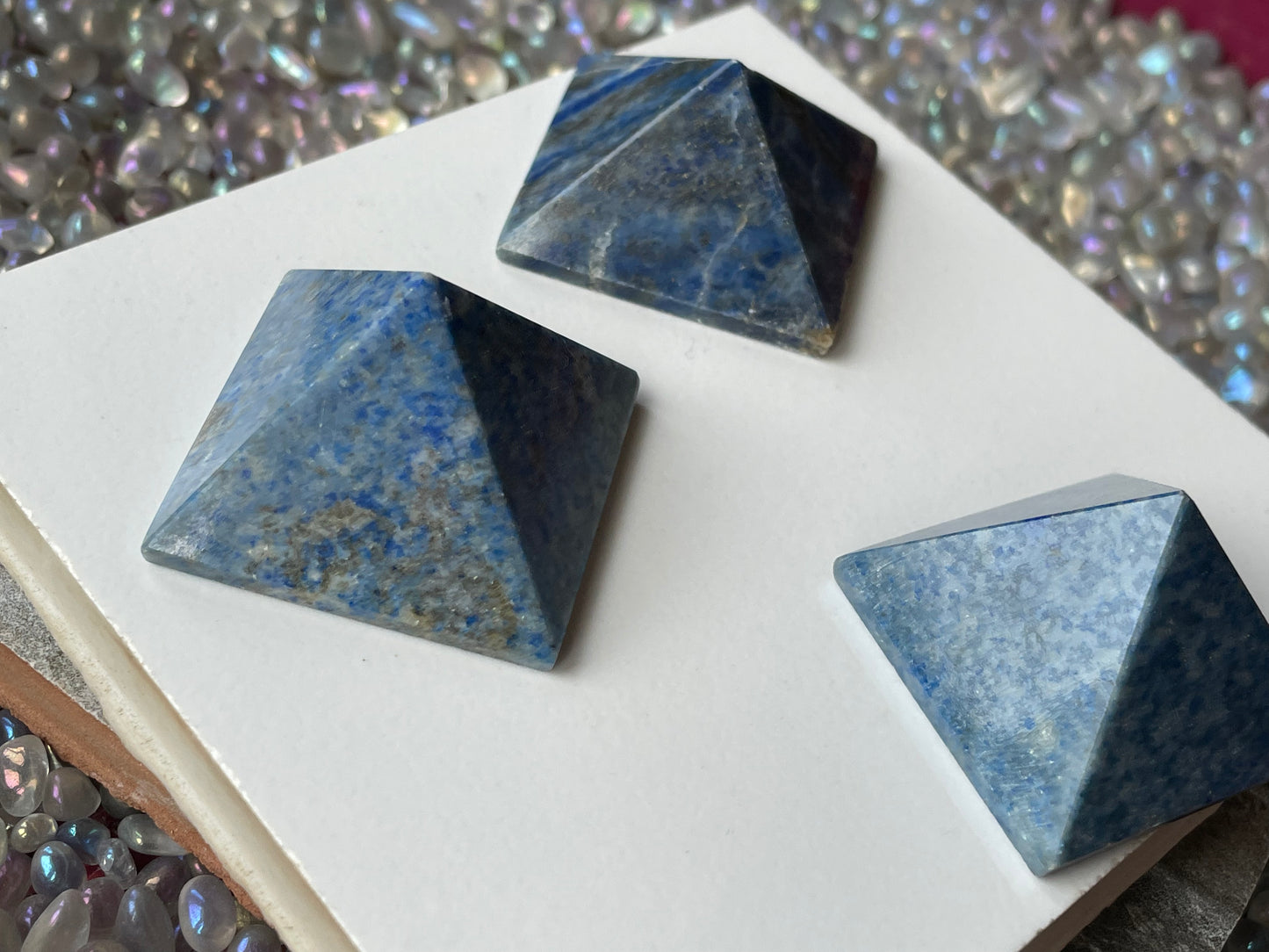 Lapis Lazuli Gemstone Crystal Pyramid - Medium
