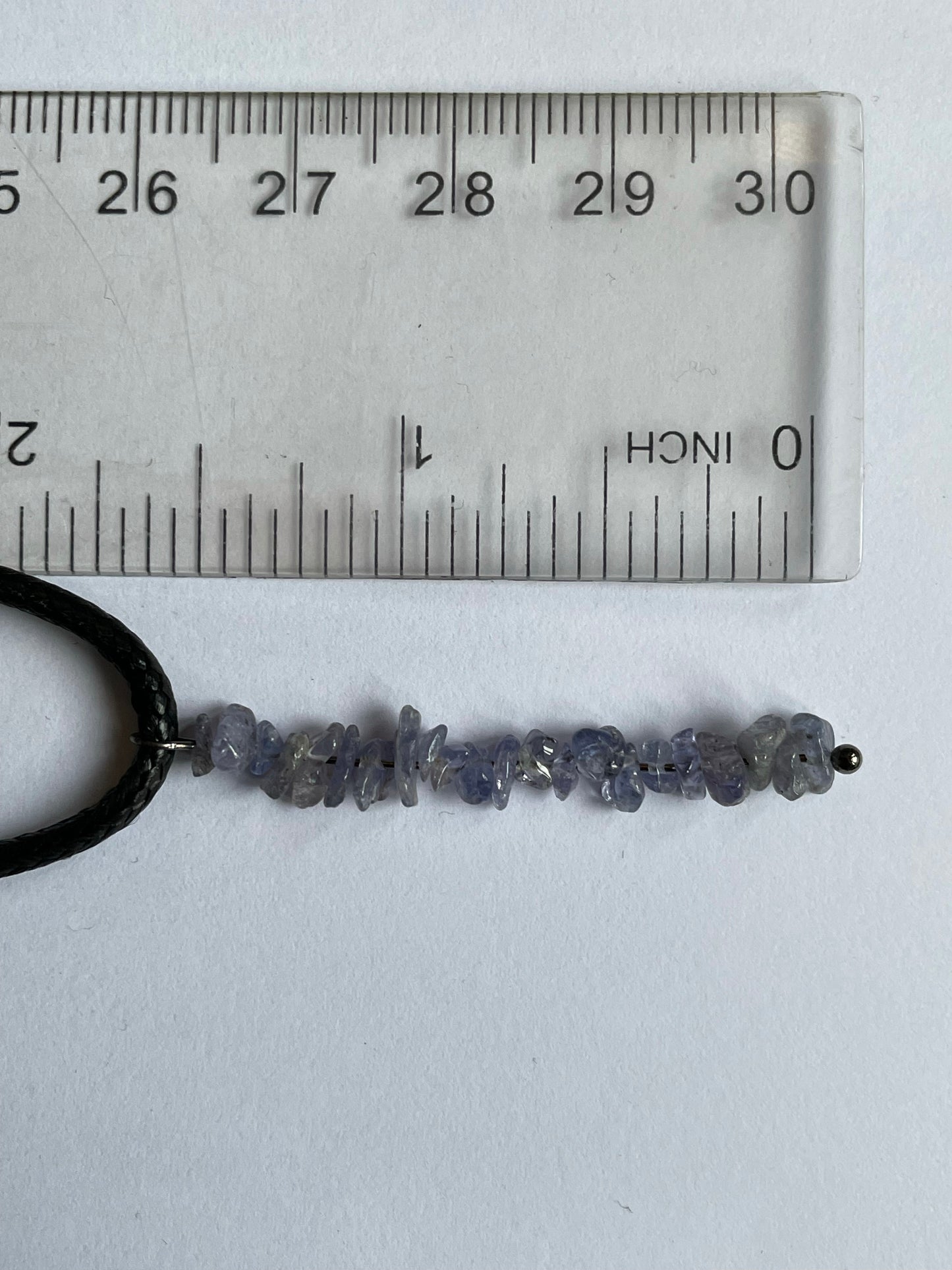 Tanzanite Rough Crystal Gemstone Chip Bar Necklace