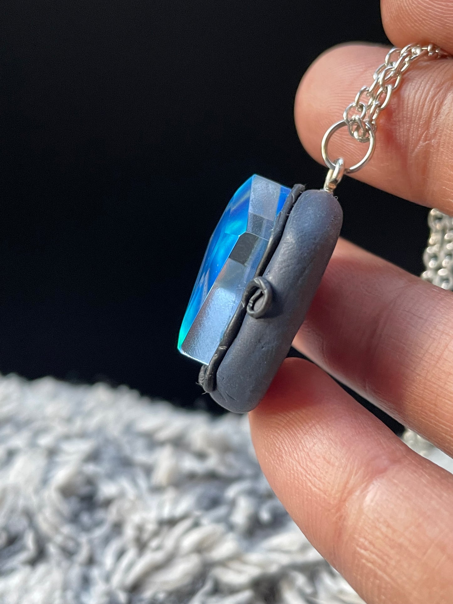 Kite Aurora Opal Doublet Crystal Gemstone Necklace