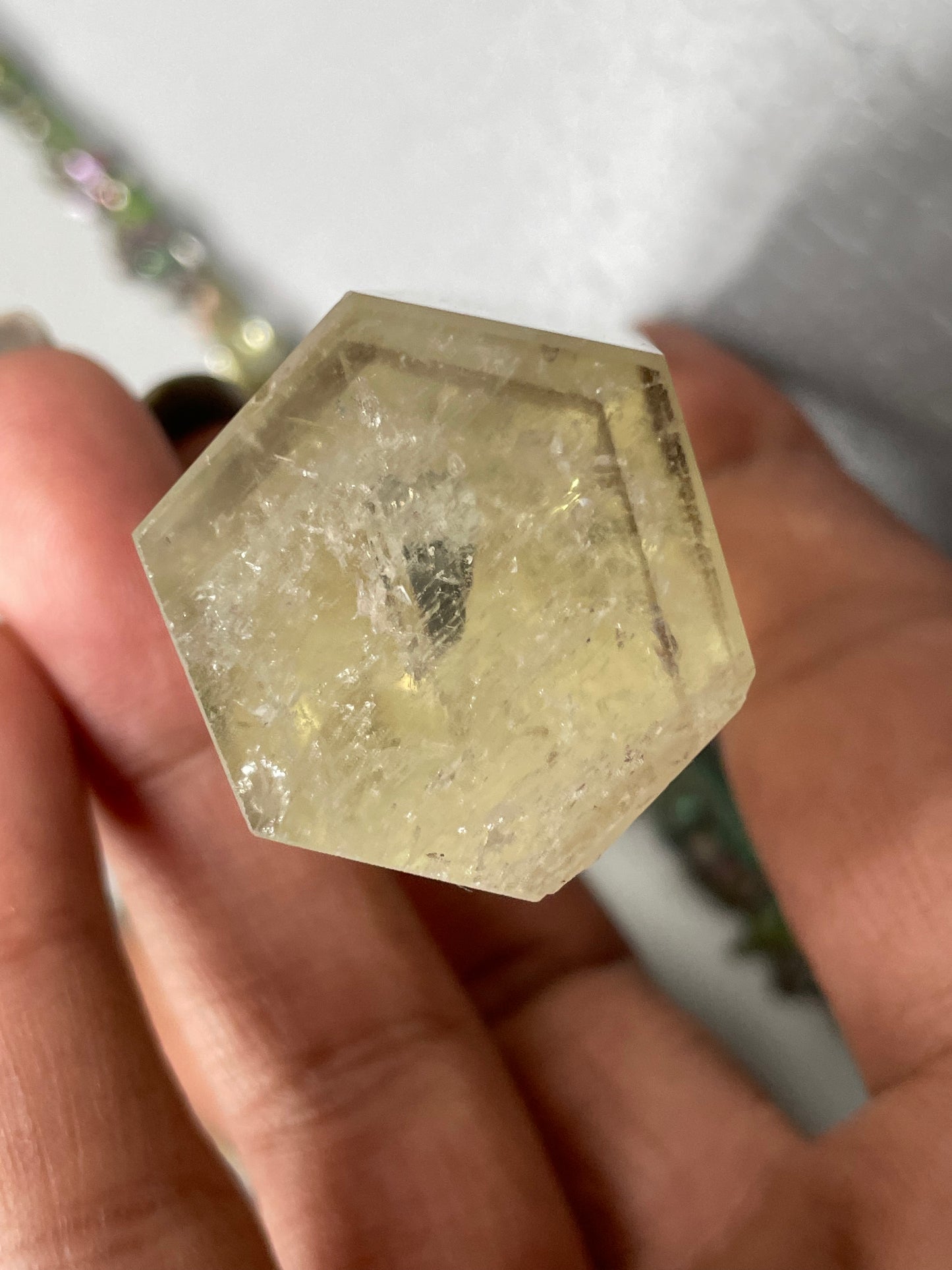 Phantom Citrine Crystal Gemstone Tower Point - Medium