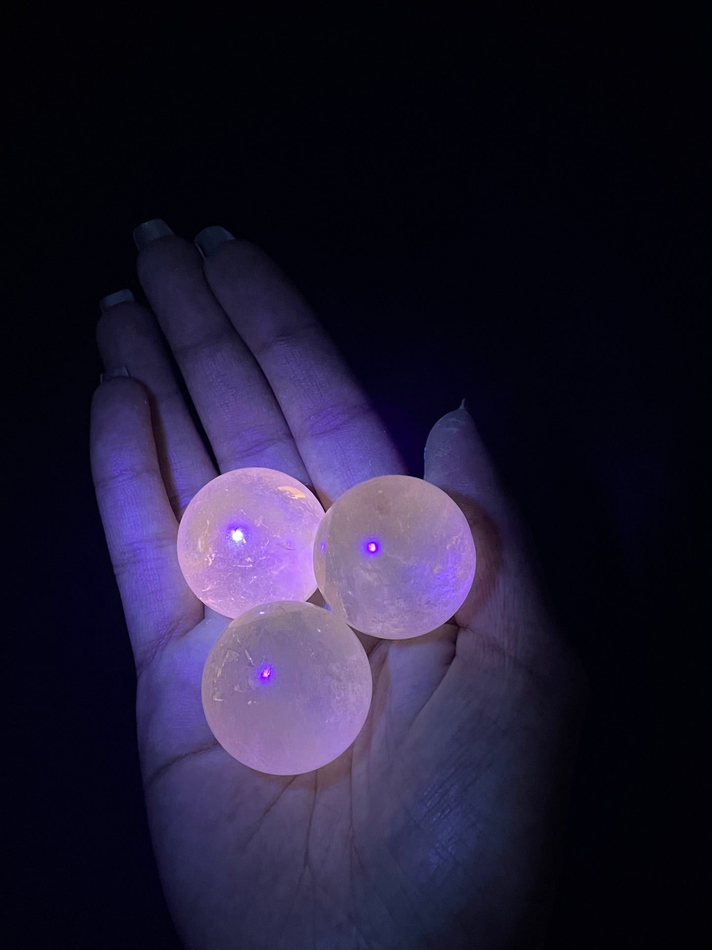 Rose Pink Aura Quartz Crystal Gemstone Sphere - Small