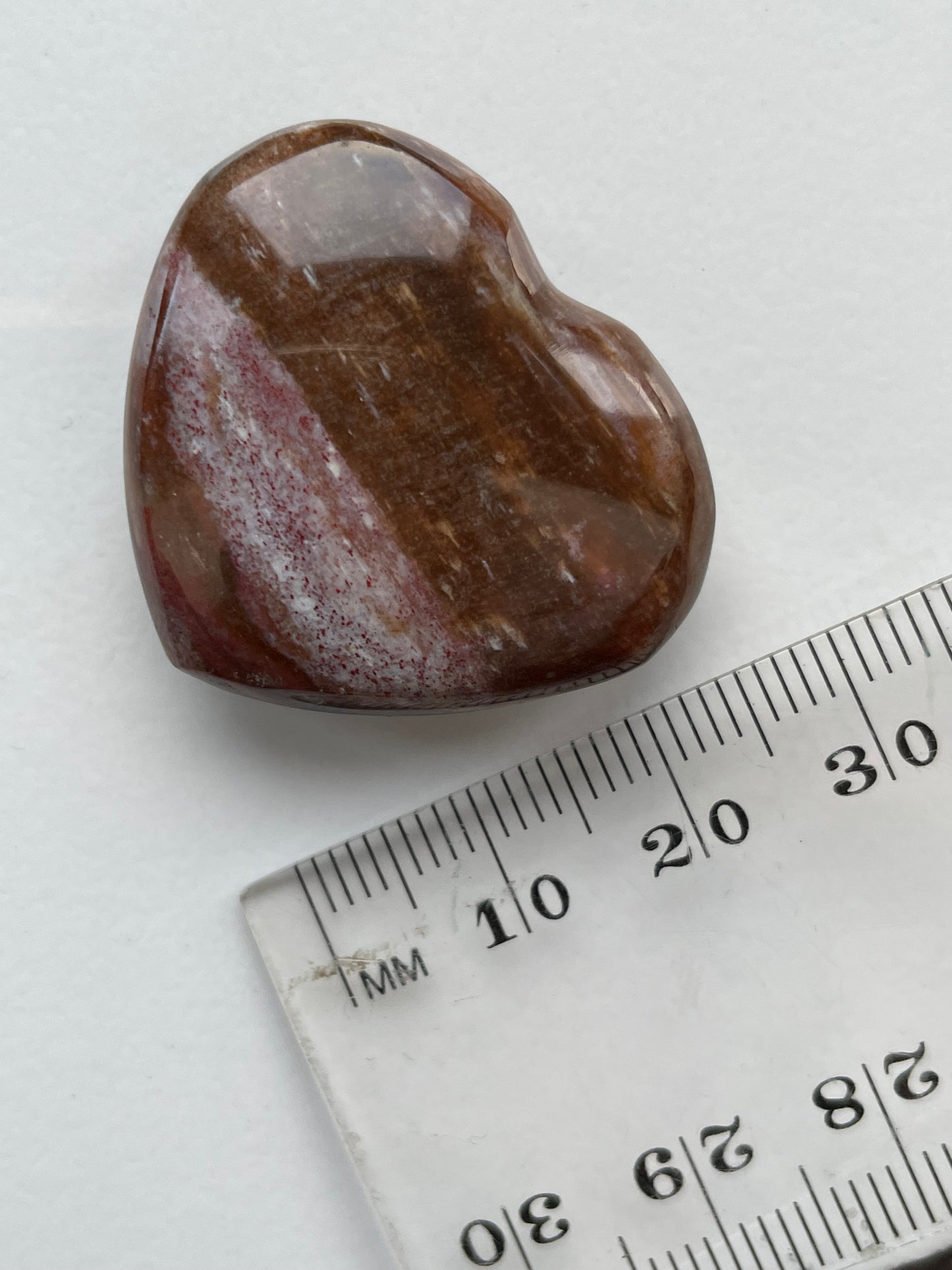 Petrified Wood Fossil Crystal Gemstone Heart Carving (3)