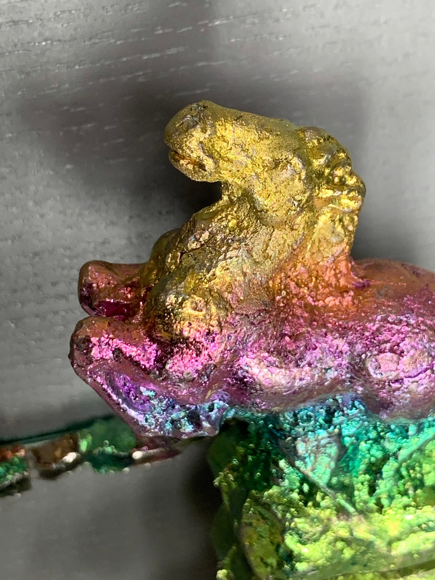 Rainbow Stallion Horse Bismuth Crystal - Metal Art Sculpture