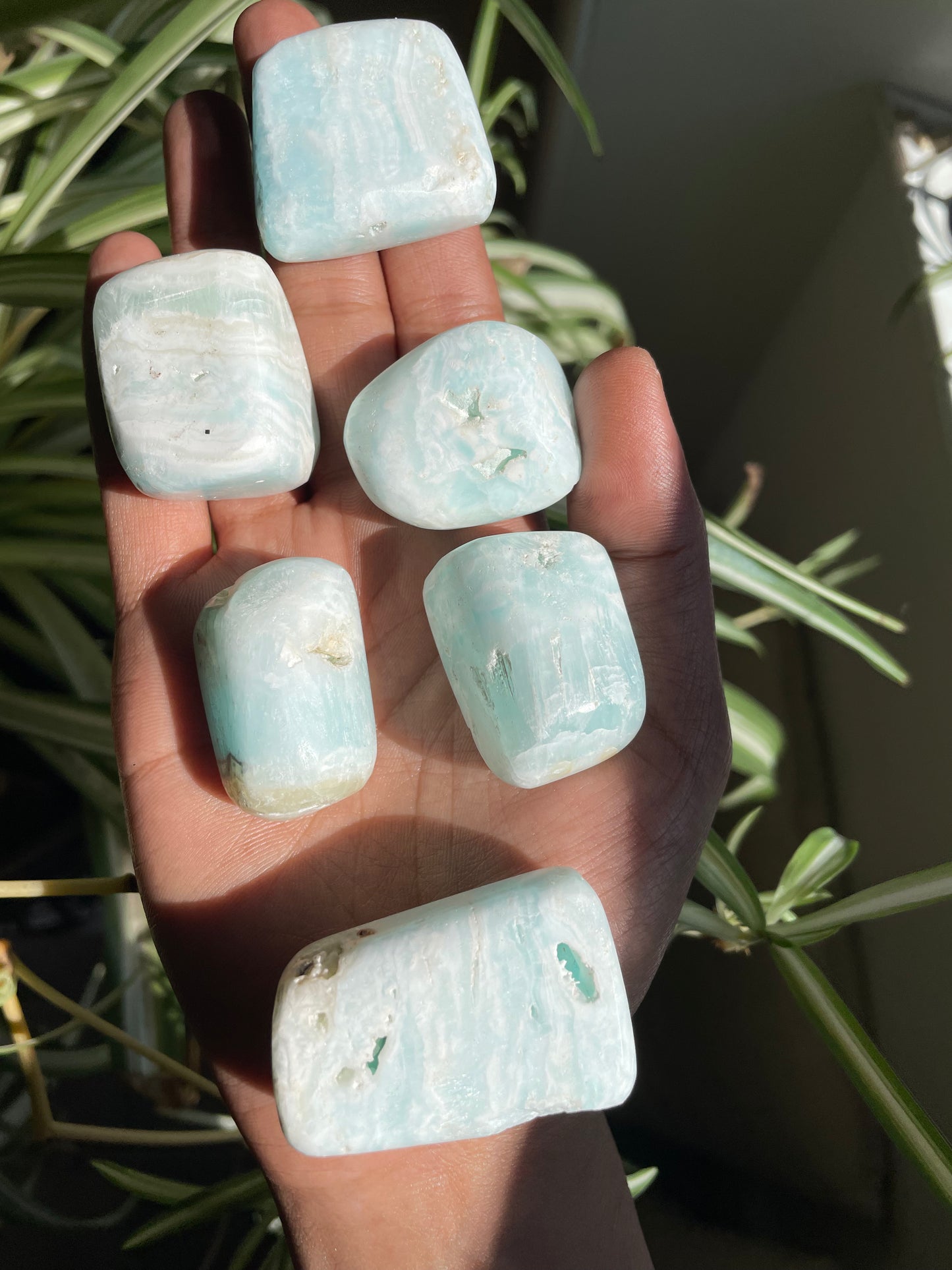 Caribbean Calcite Aragonite Crystal Gemstone Tumbled Chunky Stone - Medium