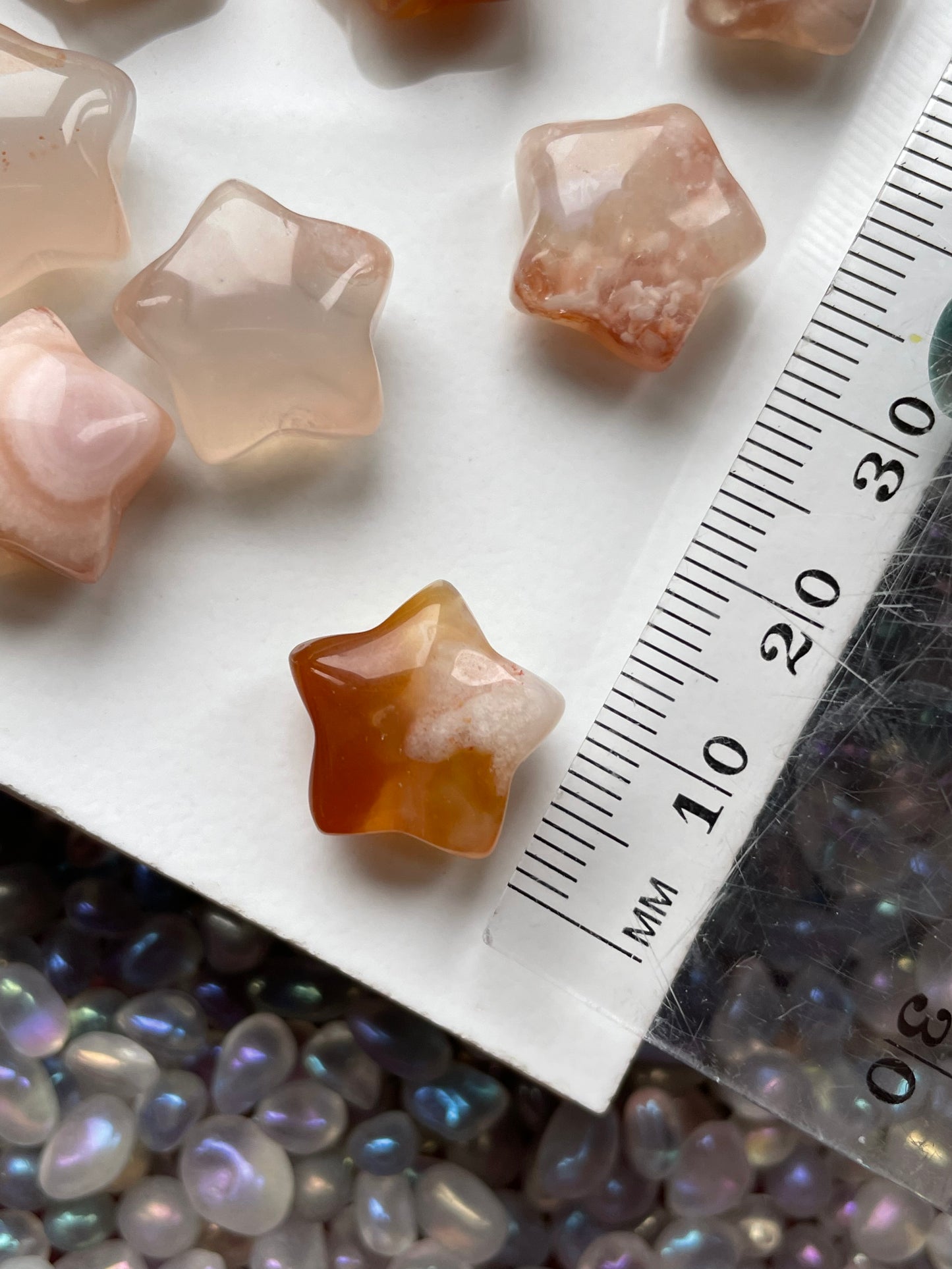 Flower Cherry Blossom Agate Crystal Gemstone Star Mini