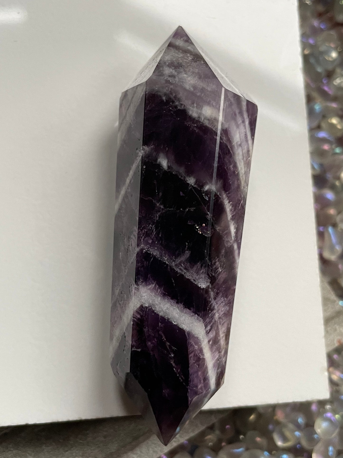 Dream Amethyst Crystal Gemstone Double Terminated Point - 4A