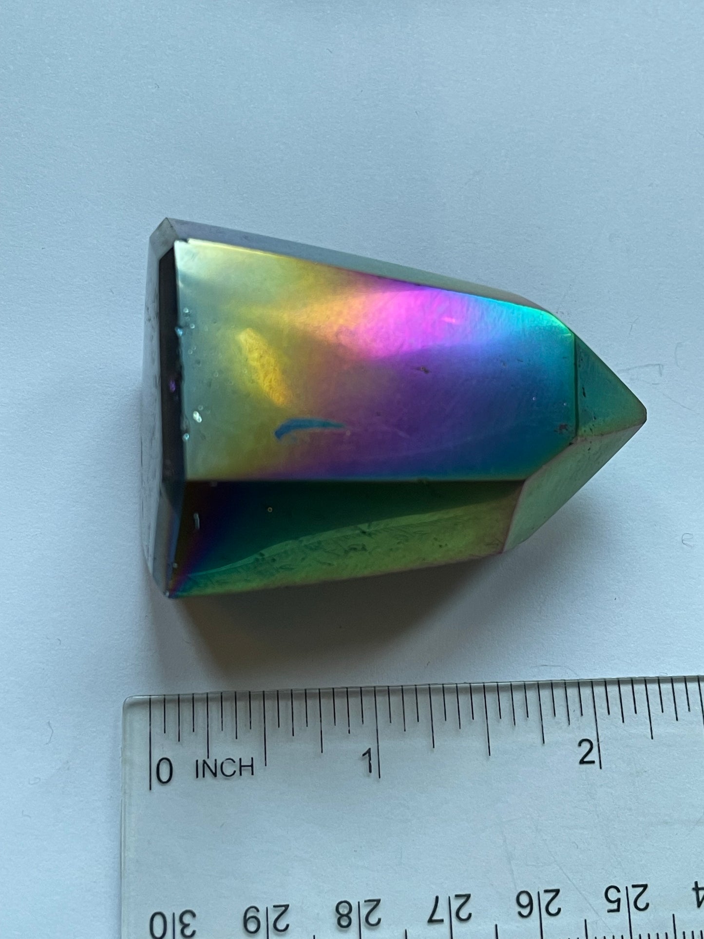 Titanium Aura Quartz Crystal Gemstone Tower Point (3)